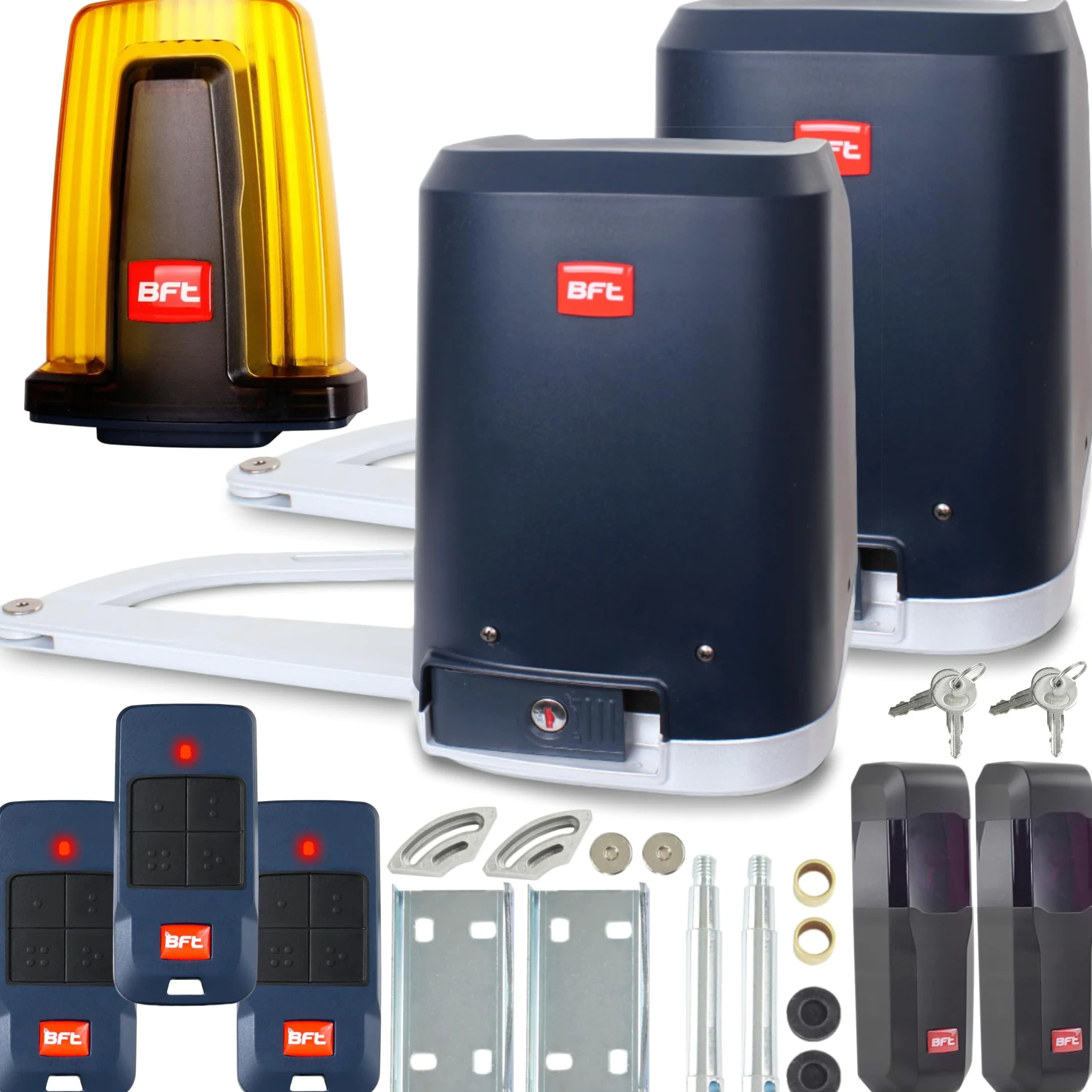 BFT Virgo SMART BT A20 - Attuatore per cancello a battente a doppio battente automatico per cancello automatico max. 4 m o 400 kg per ala con 3 telecomandi