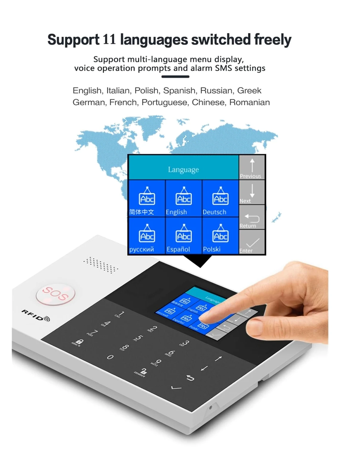 Sistemi Sicurezza Casa Di Allarme Sicurezza Con Sirena Wireless Solare RFID Home Antifurto Kit Casa Controllo APP Smart Life(C.)