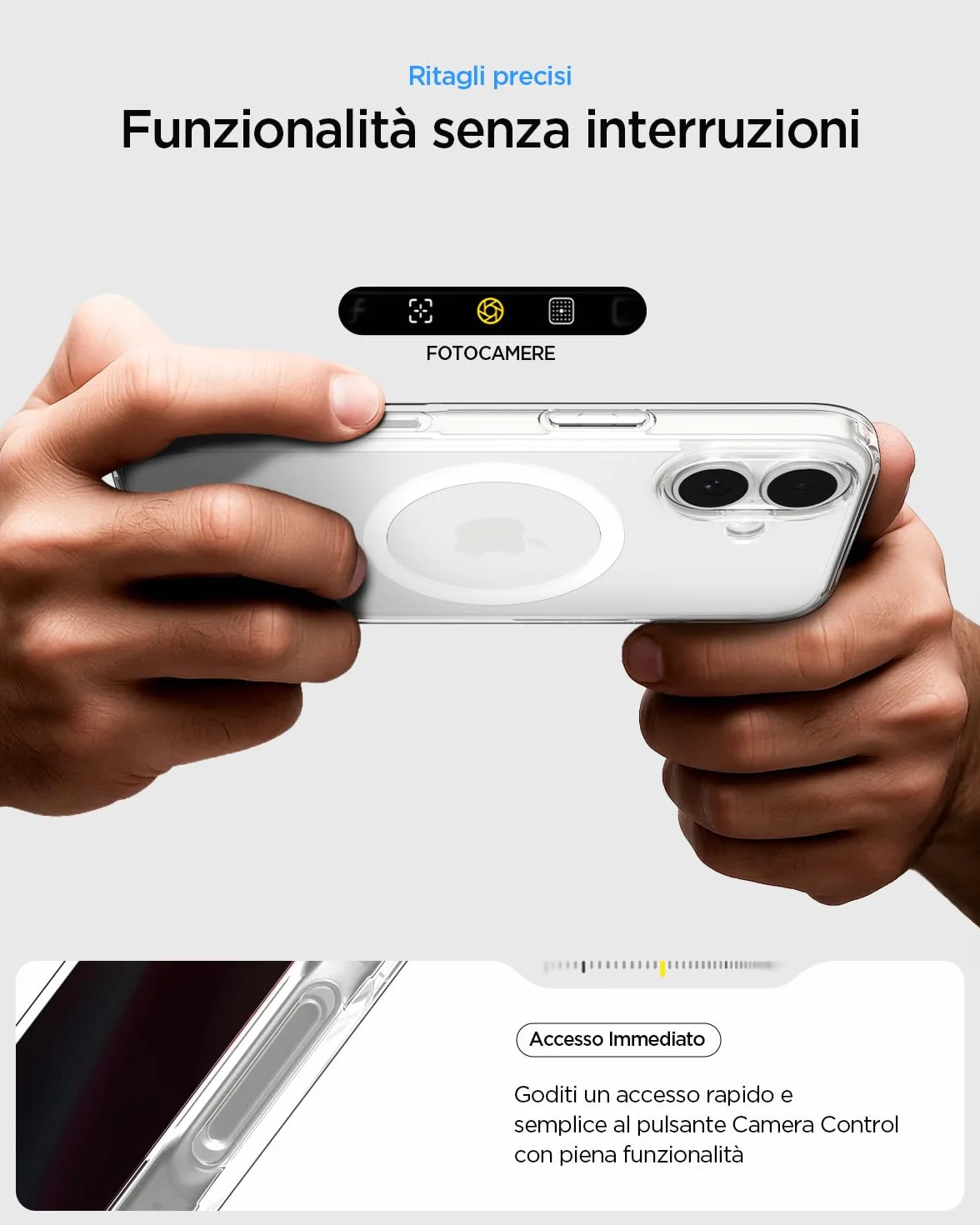 Spigen Cover per iPhone 17, Ultra Hybrid MagFit, Compatibile con MagSafe [Tecnologia DuraClear] - Clear White