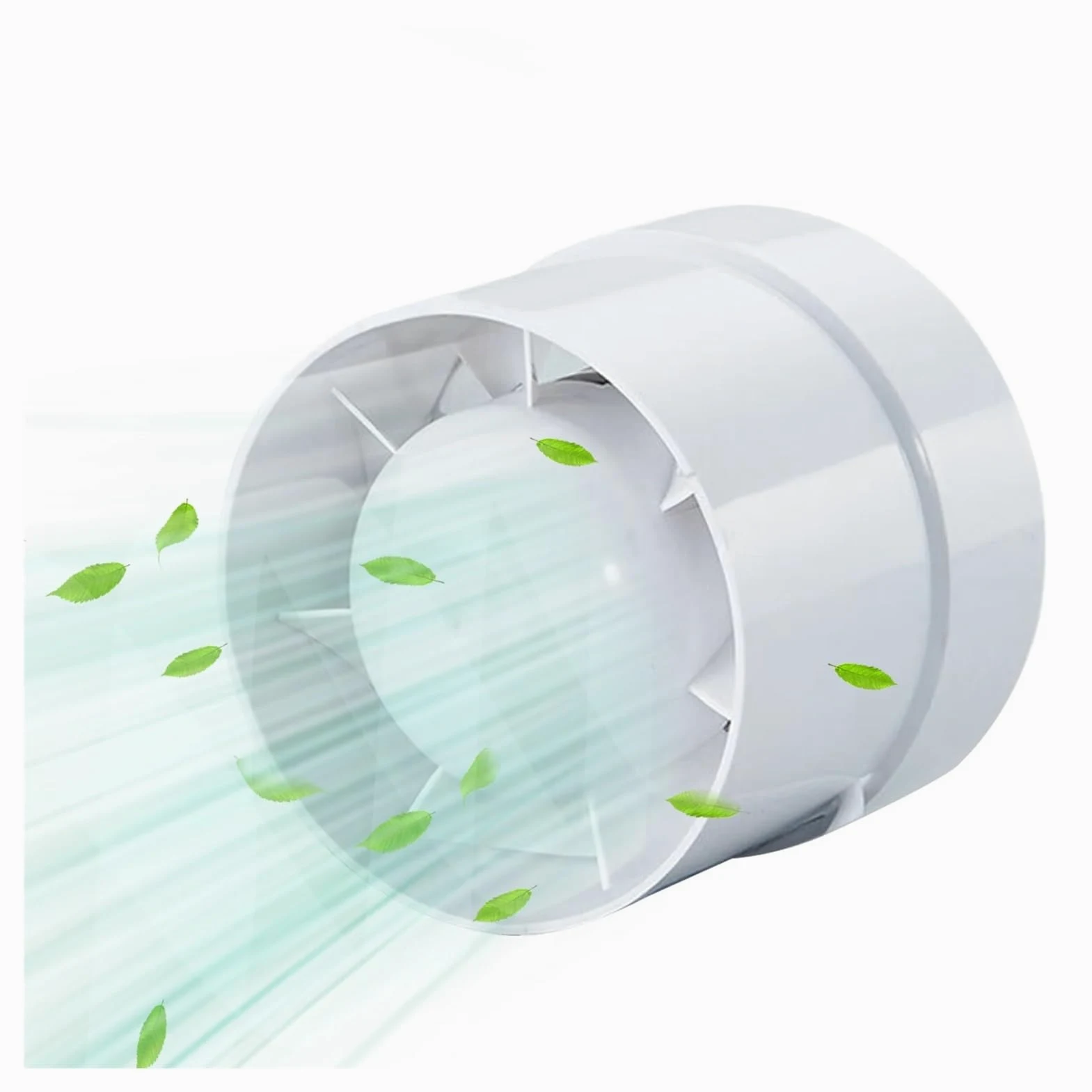 Ventola Aspirazione, Ventilatore Di Scarico In ABS Rotondo Silenzioso WC A Risparmio Energetico Condotto Di Estrazione In Linea For Serra Ventilatore Di Sfiato For Bagno Impermeabile Bianco ,per Bagno