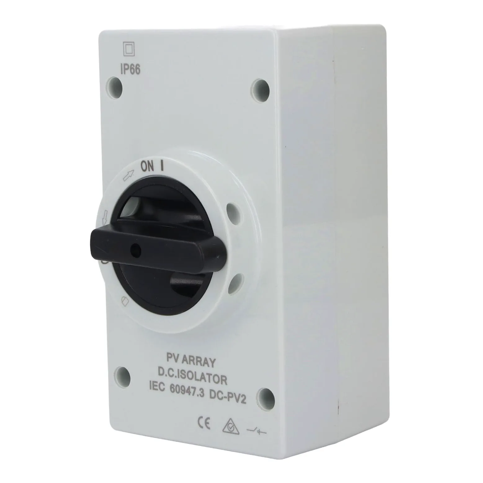 Ejoyous Sezionatore CC Fotovoltaico IP66 PC Sezionatore CC Fotovoltaico 1000 V 32 A Design Compatto con Serratura per Sistemi Solari Collegati Alla Rete di Barche RV e Fuori Rete