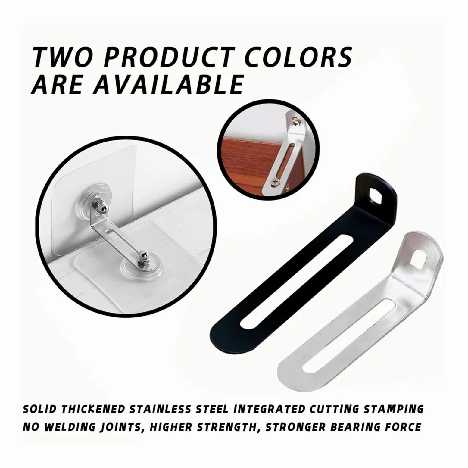 Staffe angolari regolabili in acciaio inossidabile | Hardware for giunti multiuso da 10/20 pezzi for il montaggio di scaffali e tutti i mobili(Black--20pcs)