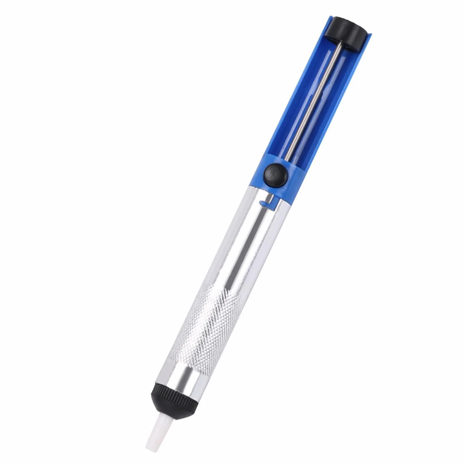 Pompa per saldatura, set di pompe dissaldanti in lega di alluminio con ugello in silicone resistente alle alte temperature 19x1,96 cm