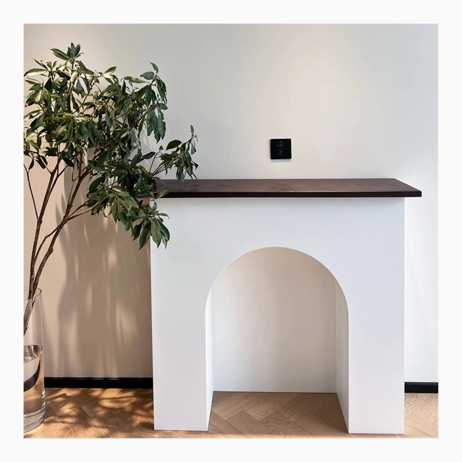 Mensola del camino Arte Moderna Minimalista Camino Stufa Mensola Del Camino Trim Surround Parete Credenza Ingresso Armadietto Decorativo da Parete, Bianco Decorazione della mensola del camino(100*30*9