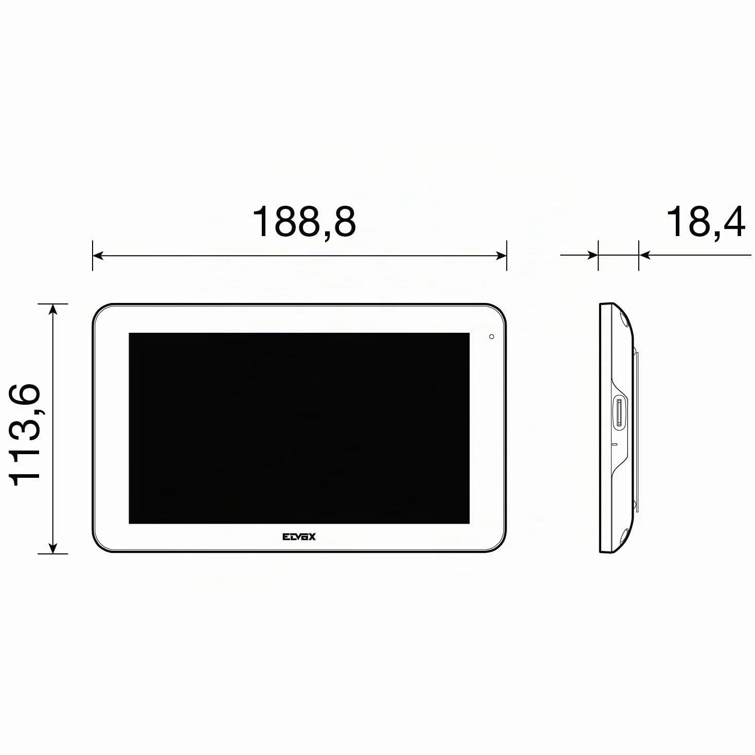 Vimar K40936 Kit di ingresso video bifamiliare con: videocitofoni LCD a mani libere da 7 pollici, 1 pannello di ingresso audio/video a 2 pulsanti, 2 unità di alimentazione, con staffa di fissaggio