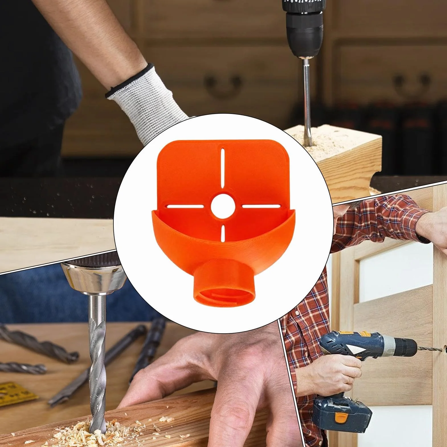 Raccoglipolvere per Trapano Elettrico, Accessorio Punta e Seghe a Tazza per Legno