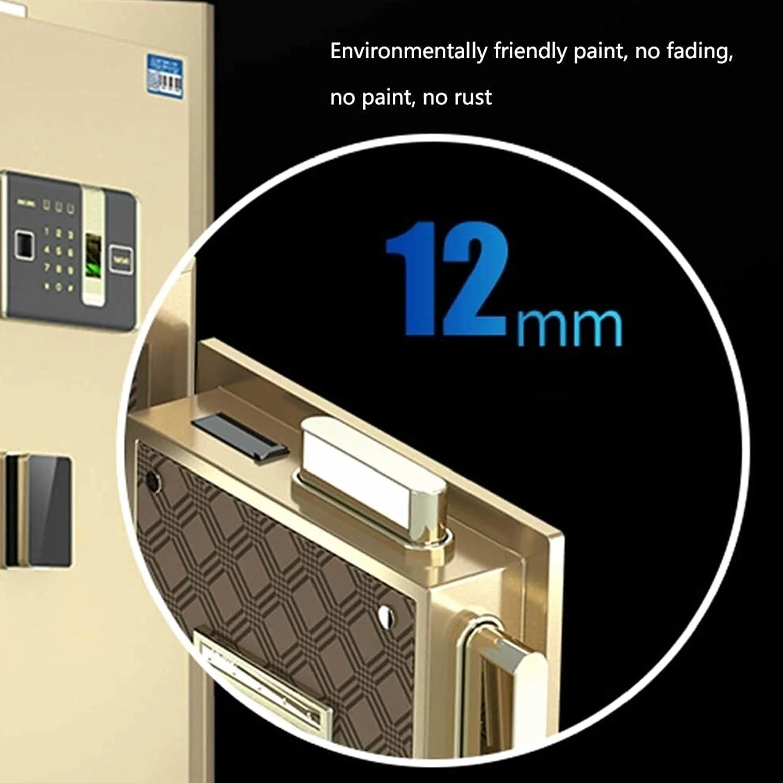 Cassaforte e Durevole ignifuga Impermeabile per casseforti elettroniche digitali per la casa con Password Media per Impronte digitali Smart Office Cassaforte antifurto Tutta in Acciaio