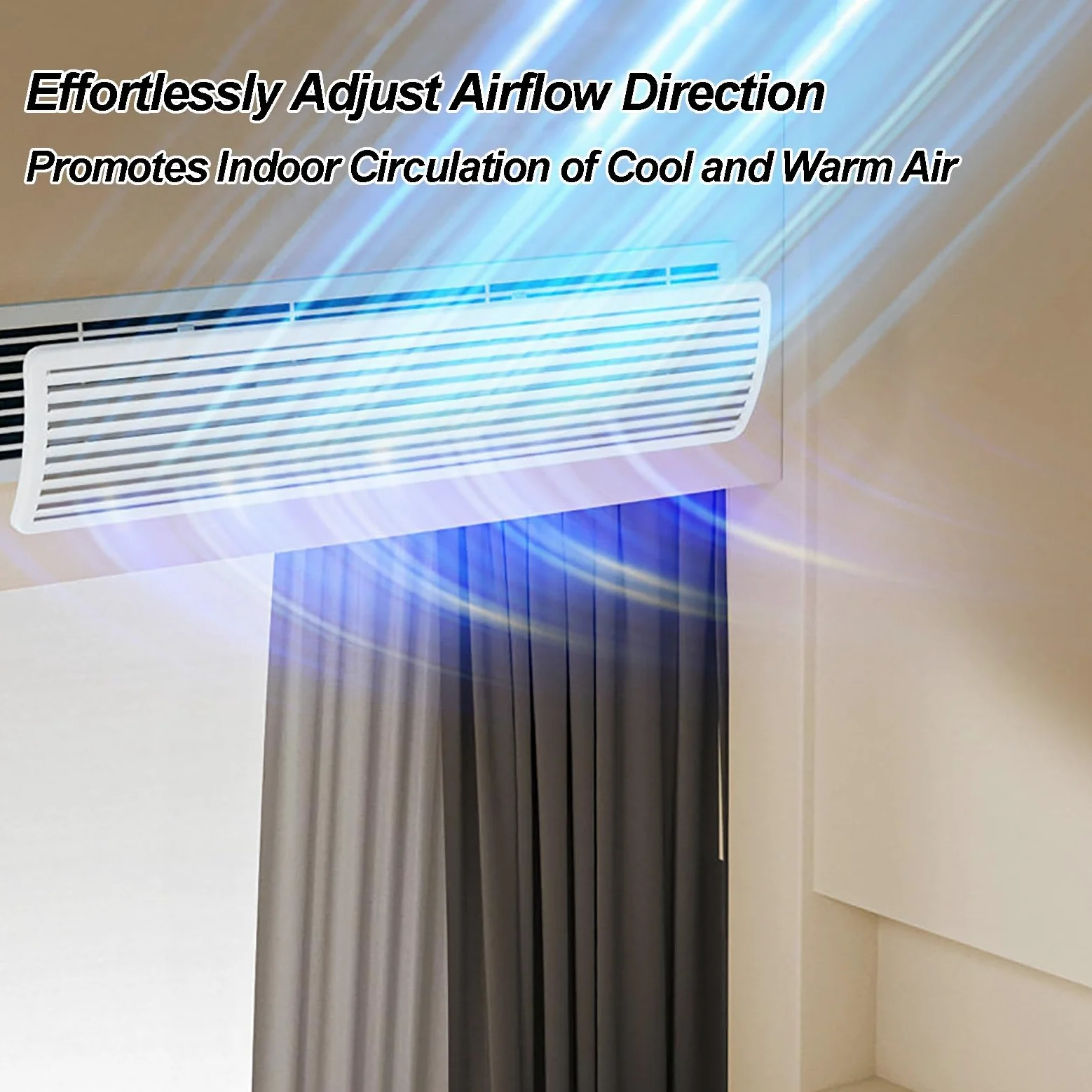 Copertura per bocchetta dell'aria, griglia regolabile da 101,6 cm, riduce la condensa, design con montaggio laterale e superiore, soluzione di ventilazione durevole per casa e ufficio