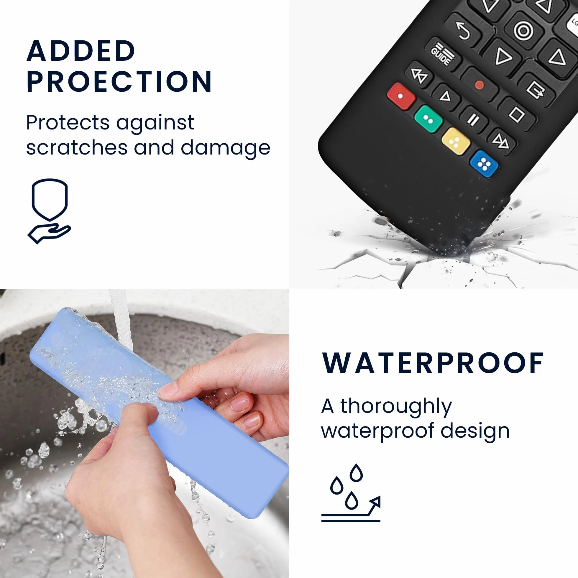kwmobile Custodia Silicone Telecomando Compatibile con LG Smart TV AKB Cover - Guscio Protettivo Telecomando Antiscivolo - nero