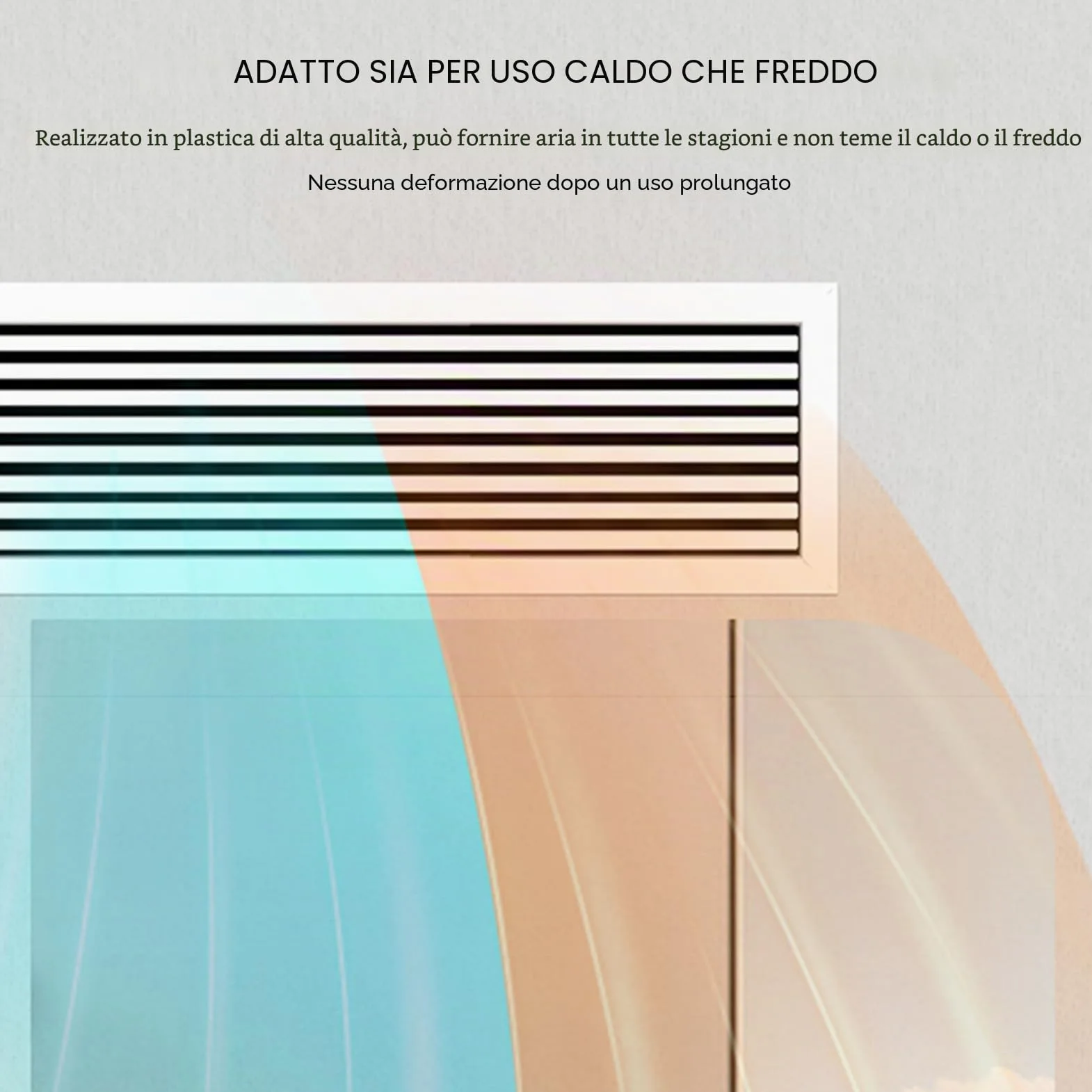 Griglia Decorativa di Uscita dell'Aria dell'Aria condizionata centralizzata in ABS,Griglia di Ventilazione delle persiane,Copertura Regolabile per Presa d'Aria Laterale o a soffitto
