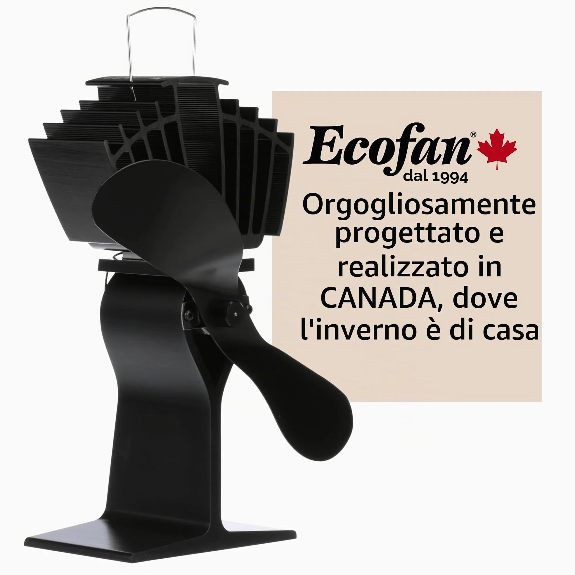 Ecofan AirMax - Ventilatore per stufa - Design classico potente - 175 CFM - Ideale per stufe a legna - Ventilatore termico per una circolazione dell'aria efficiente e risparmio di combustibile