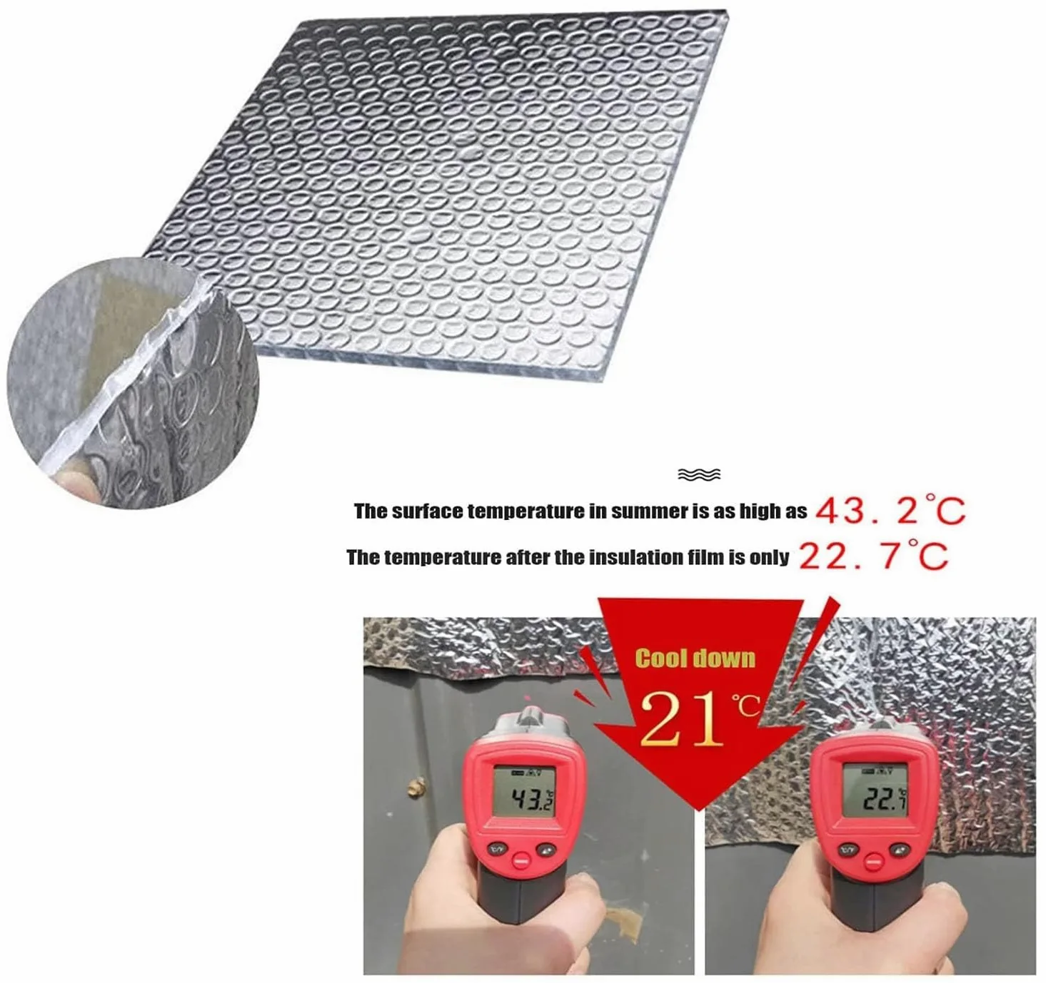 Isolante Termico Alte Temperature Pannelli Termoriflettenti Termosifoni Isolante Termico Adesivo per Termosifoni Foglio Isolante Termico Adesivo ( Size : 1x6m )