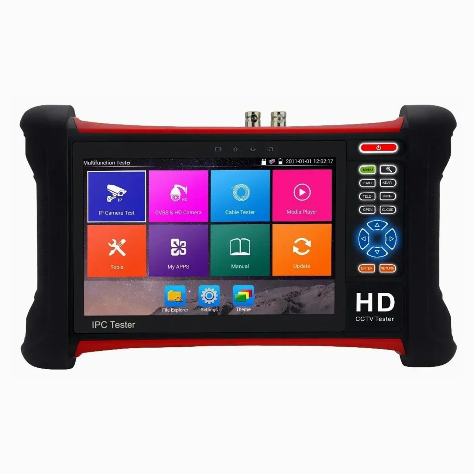 X7 IPC Tester Monitor H.265 4K 8MP TVI CVI AHD SDI CVBS IP CCTV con TDR, tracciatore di cavi, multimetro digitale Strumento di prova(X7)