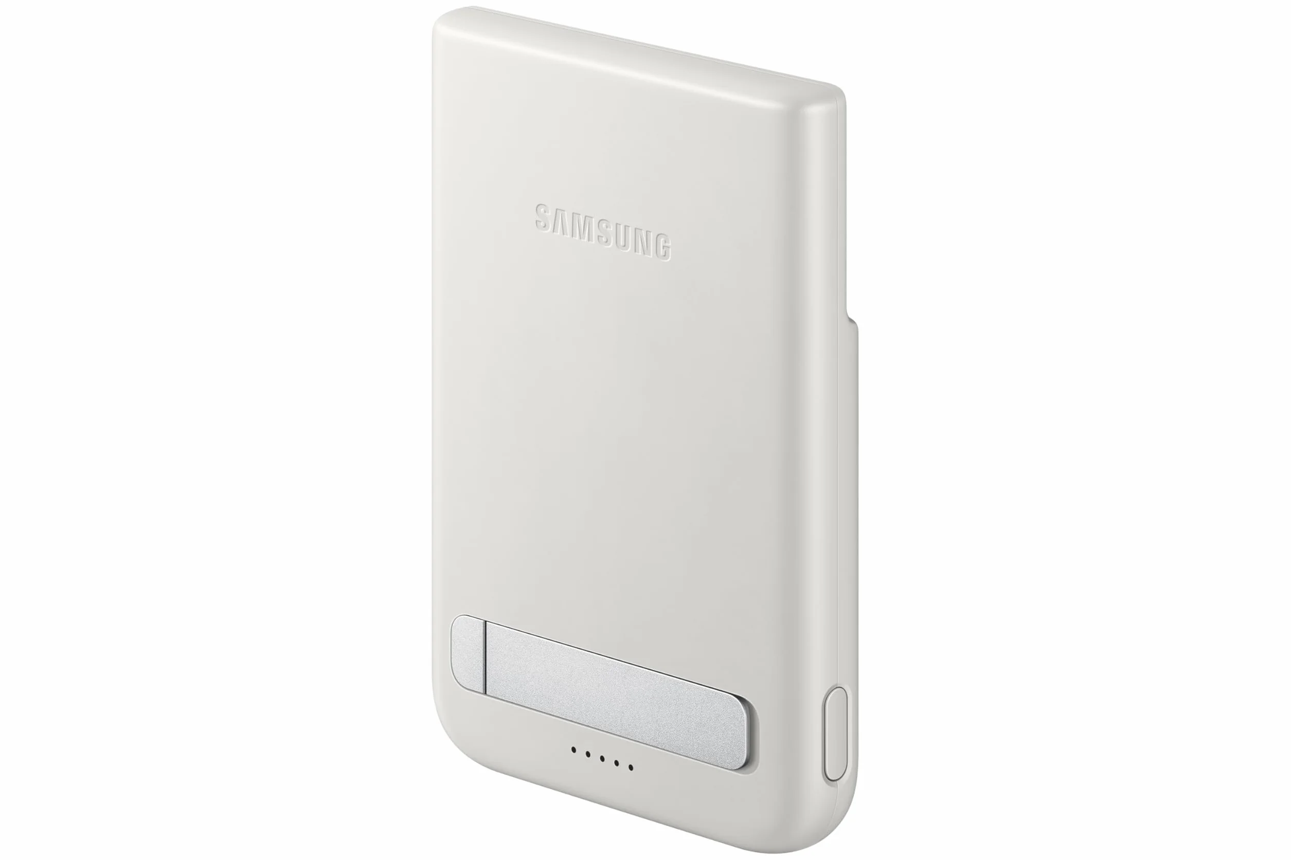 Samsung Magnet Wireless Battery Pack 5.000 mAh, Super Fast Charging 25W, Wireless 15W, cavalletto estraibile, 1 porta USB-C per la ricarica, compatibile con tecnologia Magnetic Power Profile, Gray