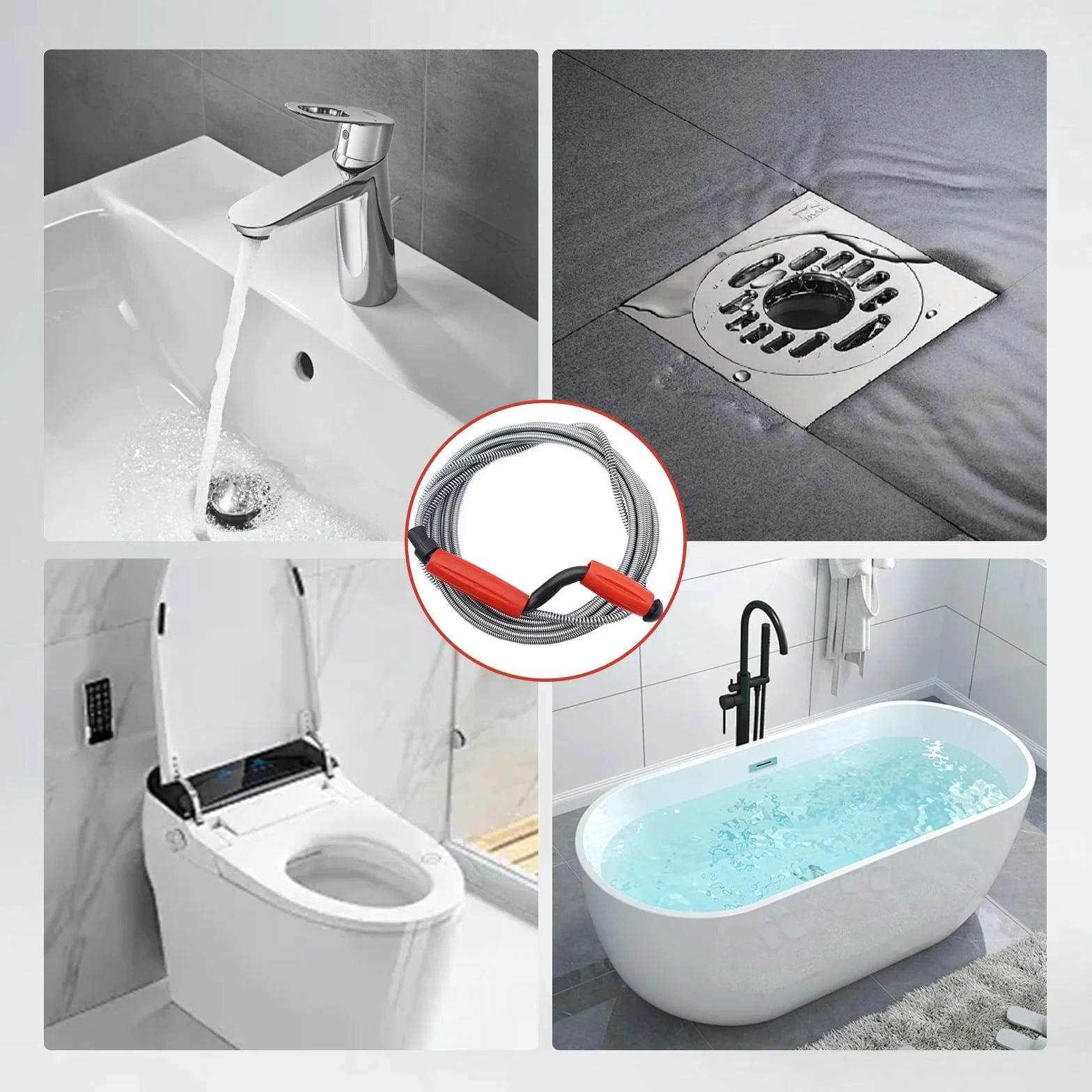 Sturatubi Molla Stura 5 m x 6 mm Coclea Drenaggio Lavandini Scarichi