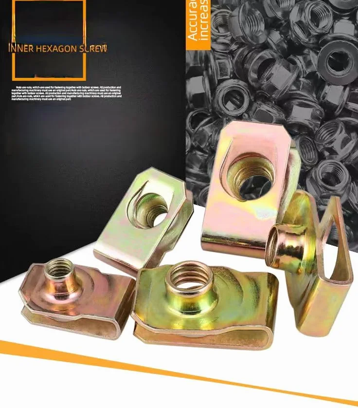 Dado convesso universale a forma di U, 10 pezzi, clip di fissaggio M10