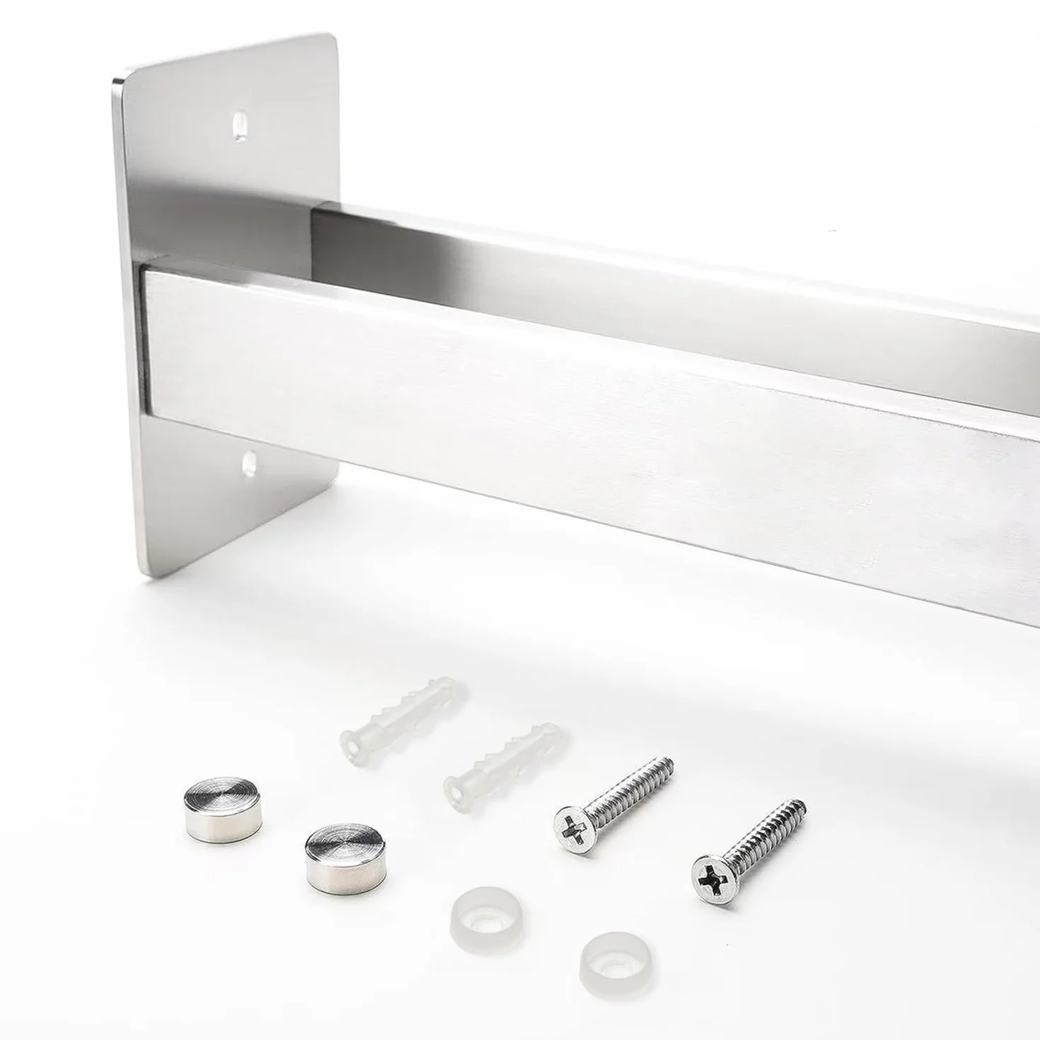 Porta Asciugamani Bagno SUS304 40cm Parete Adesivo Perforato Due Metodi Installazione