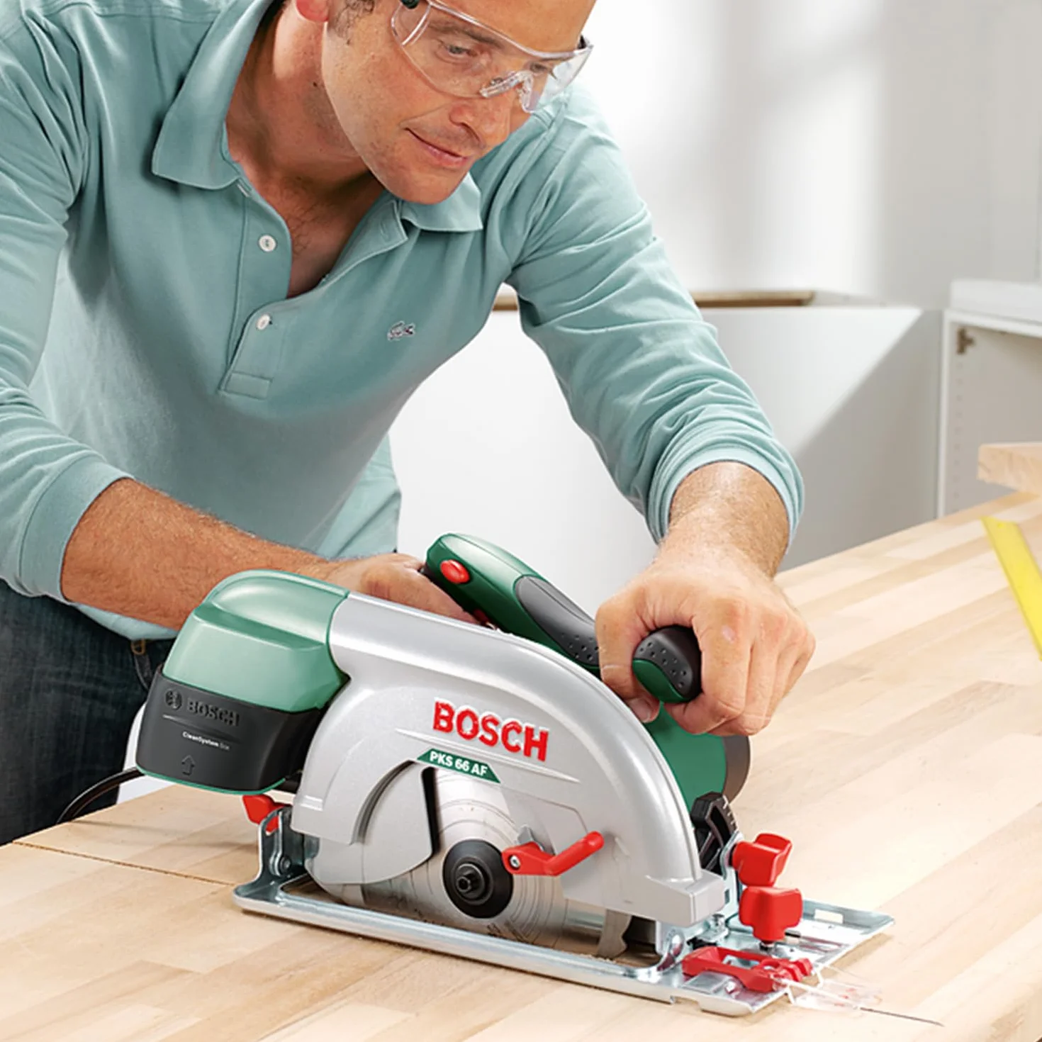 Bosch Pks 66 Af Sega Circolare, Lama, Binario Di Guida, Confezione In Cartone, 1600 Watt, Verde, ‎46 X 34 X 28.5 Cm, 5.4 Kg