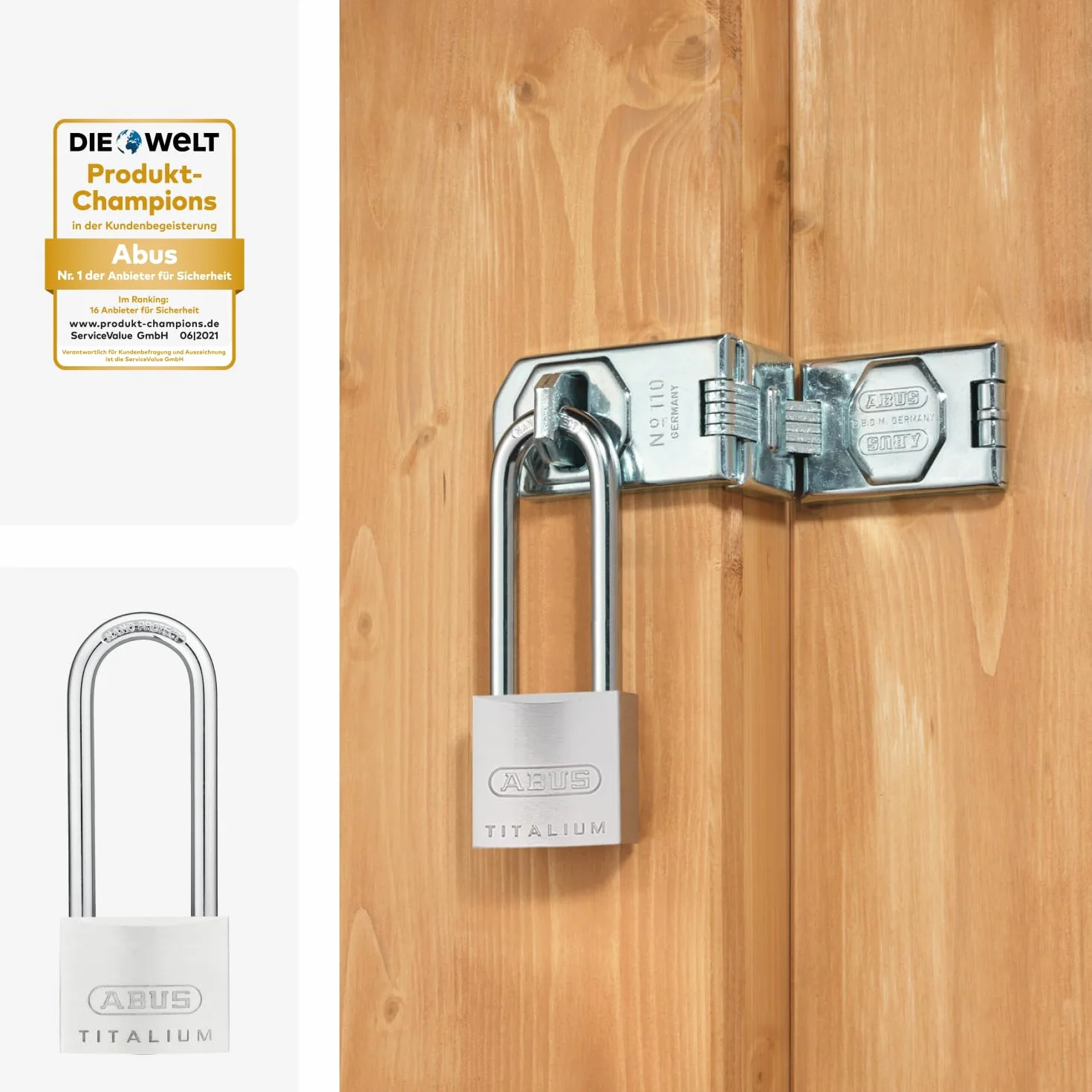 Candado Titalium arco extralargo 50mm KA6512