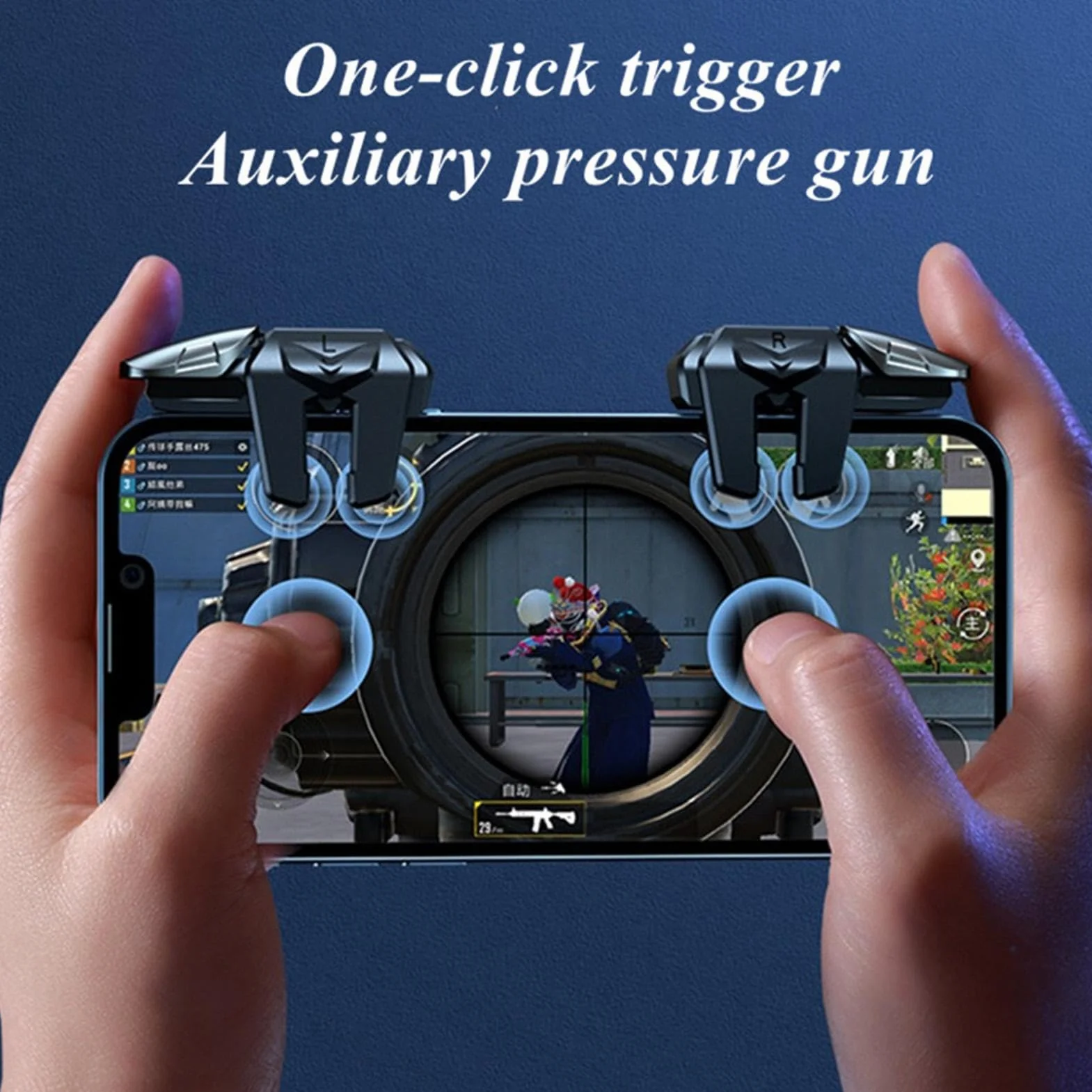 Trigger di gioco sul telefono cellulare - Trigger mobile, 2 controller di gioco per telefono | Controller di gioco intelligente con pulsante plug and play per telefono, per i giochi