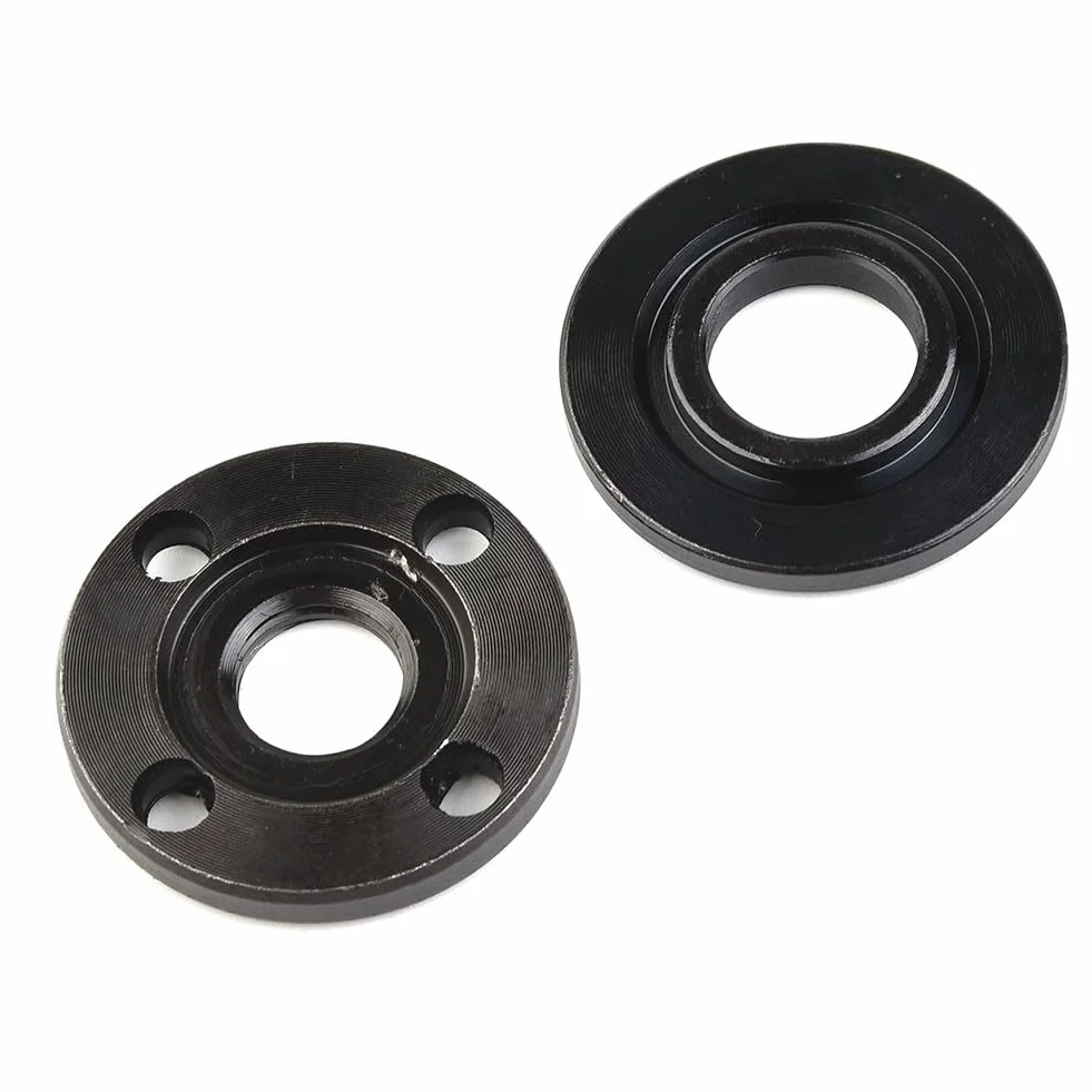 Set di 2 dadi flangiati M14 per smerigliatrice angolare, piastra di pressione metallo interno/esterno
