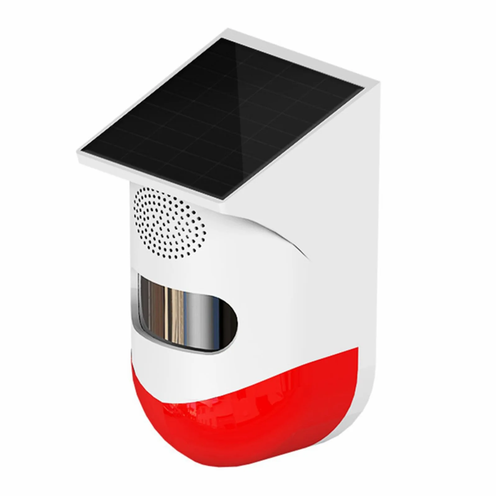 iplusmile Allarme Solare da Esterno Sensore Infrarosso, Ip67 Abs e Silicio, senza Fili Forte Sirena per Sicurezza Casa e Giardino