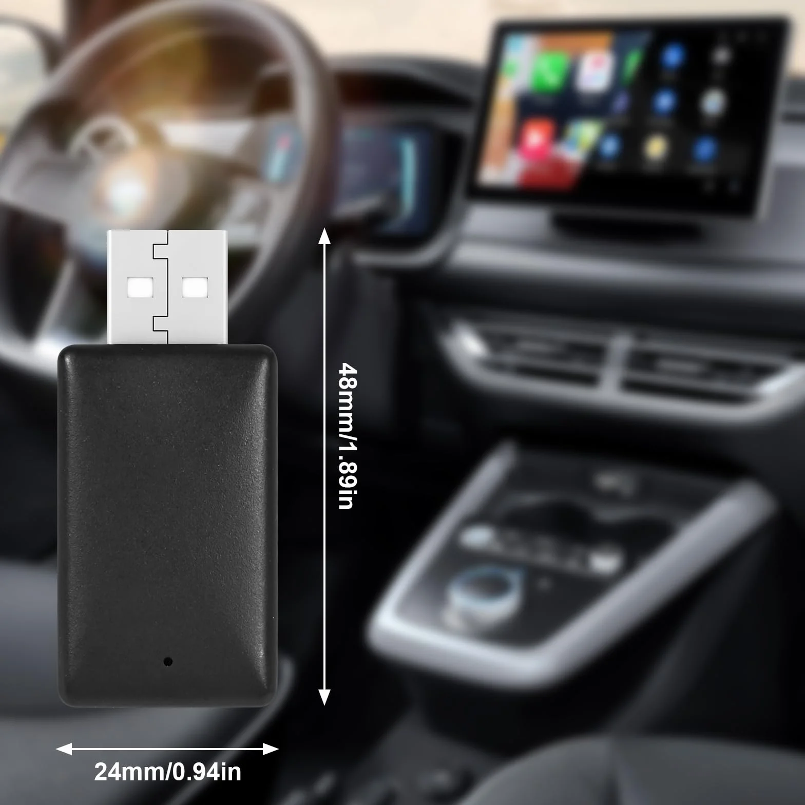 Adattatore Carplay Wireless,Adattatore Wireless 2 in 1 per Android Auto e CarPlay, Converti Android Auto Cablato in Wireless, Adatto per Auto con AA e Carplay, 5GHz WiFi USB C/A, Plug & Play