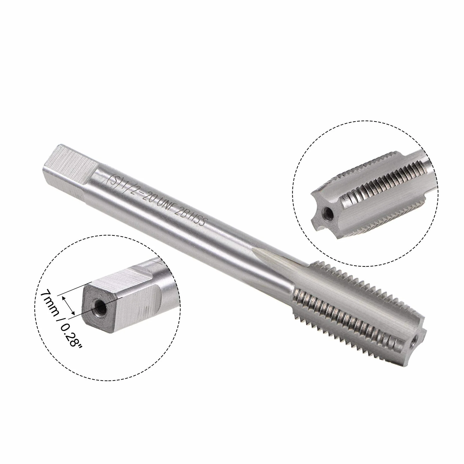 sourcing map 1/2"-20 UNF Set di maschi e matrici per macchina HSS con filettatura rotonda, mano destra