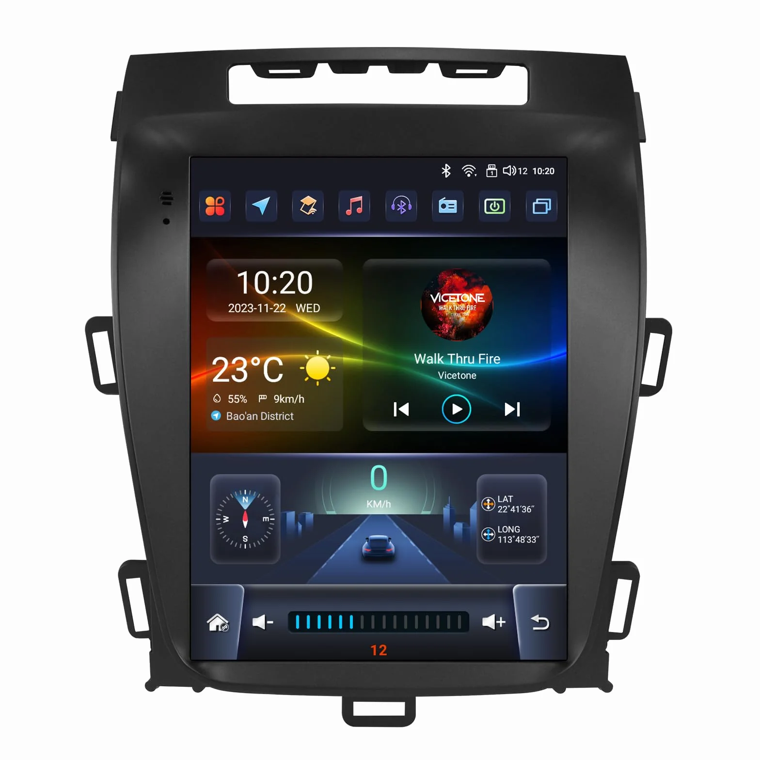 Android 14 Autoradio 9.7 pollici Touchscreen 8 core 4 GB + 32 GB per Opel Zafira C/Vauxhall Zafira C 2010-2016 WiFi Wireless Android Auto & Wireless Carplay Bluetooth WiFi 4G GPS RDS AM/FM