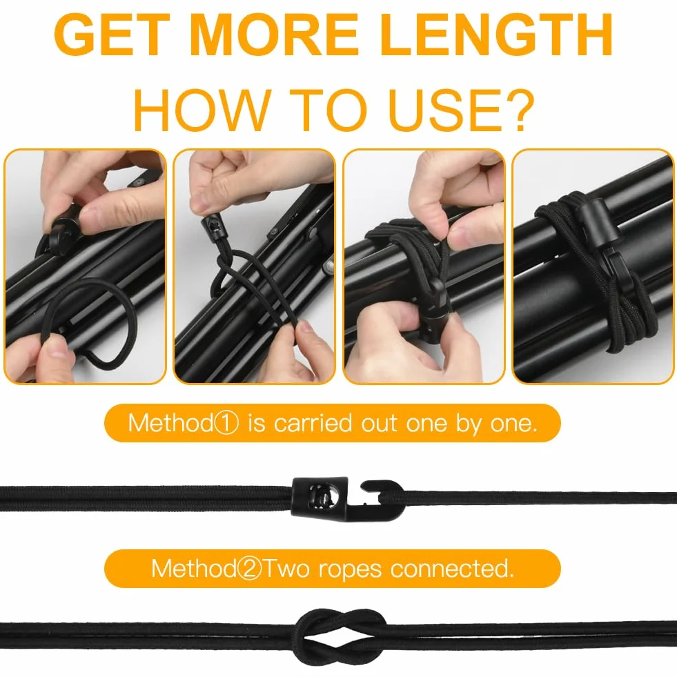 Tenditore per telo con Ganci, 25 cm x 18 Pezzi Tenditore per telo con Ganci, Doppio Gancio per Corda Elastica per Teli, Tende, Portapacchi, Auto e Biciclette, Esterno - Nero