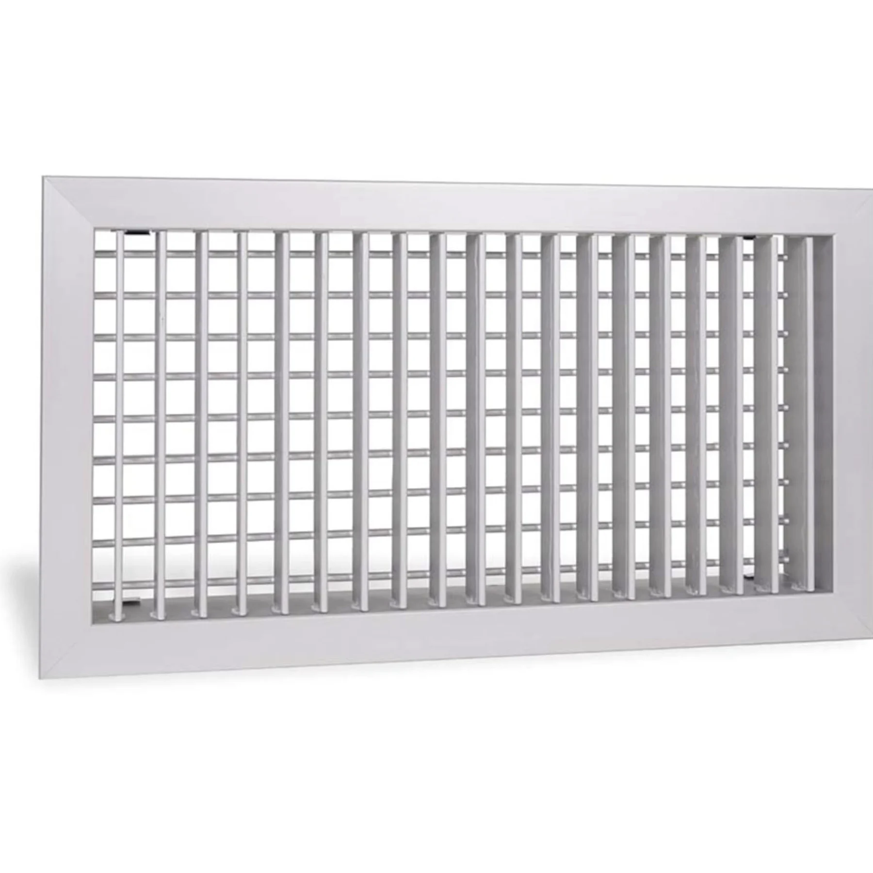 3S SuperSamaStore Bocchetta di Mandata a Muro, Griglia di Ventilazione da Parete con Doppie Alette Orientabili, Diffusore Aria per Impianti Climatizzazione e Ventilazione, Alluminio, Bianco, 300x150mm