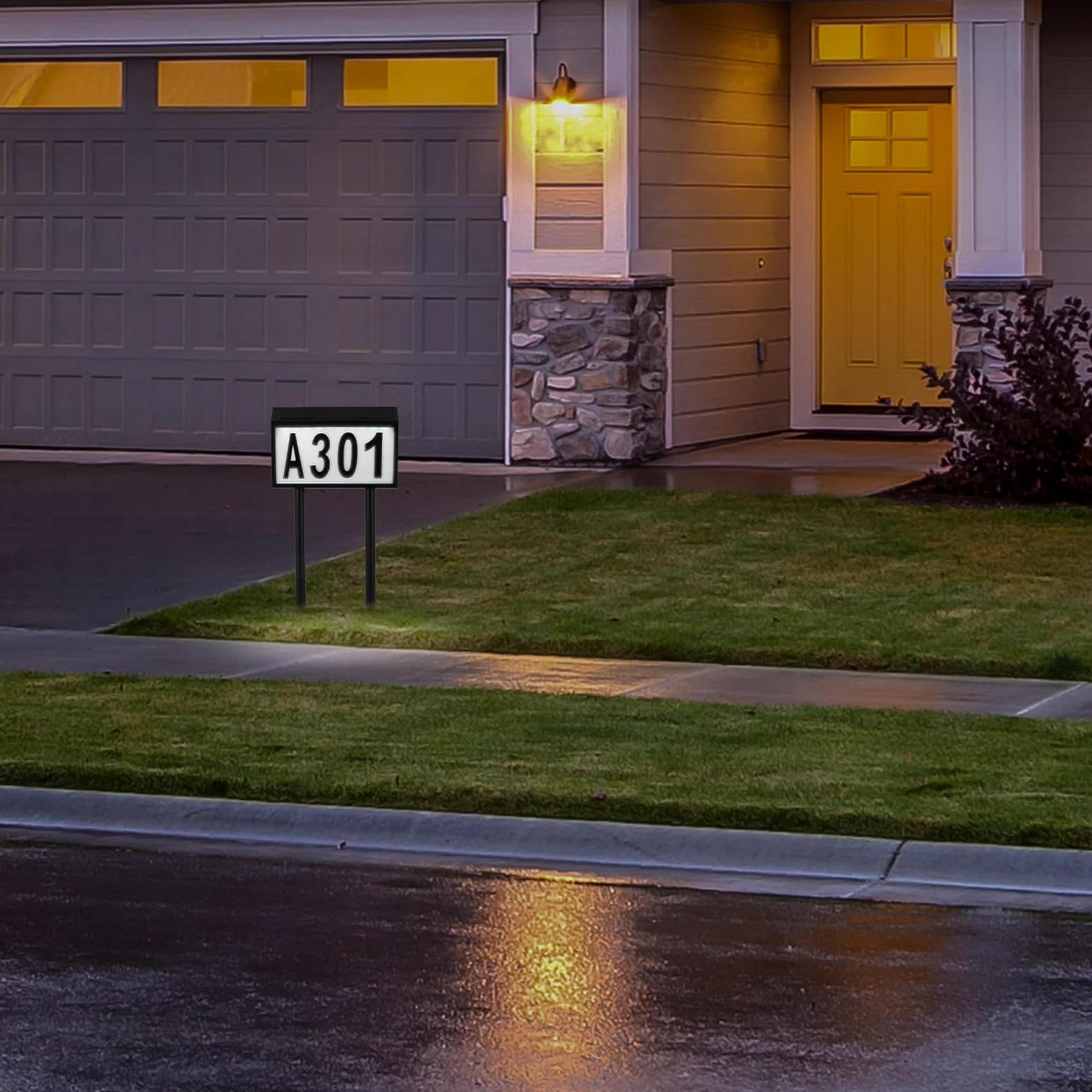 Operitacx Luce Solare per Numeri Civici Targhe da Porta e Inserimento Numero, Lampada Numerica LED per Giardino e Cortile, Set Ricarica Solare e Segnaletica Stradale