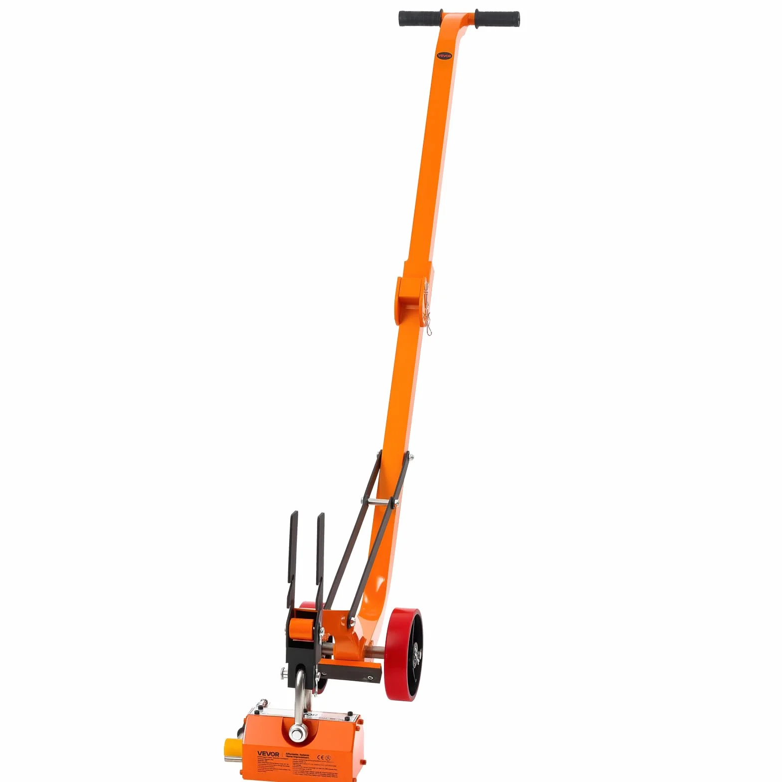 VEVOR Sollevatore Magnetico per Lastre 600 kg Neodimio N42 Pieghevole Carrello Acciaio 2 Ruote