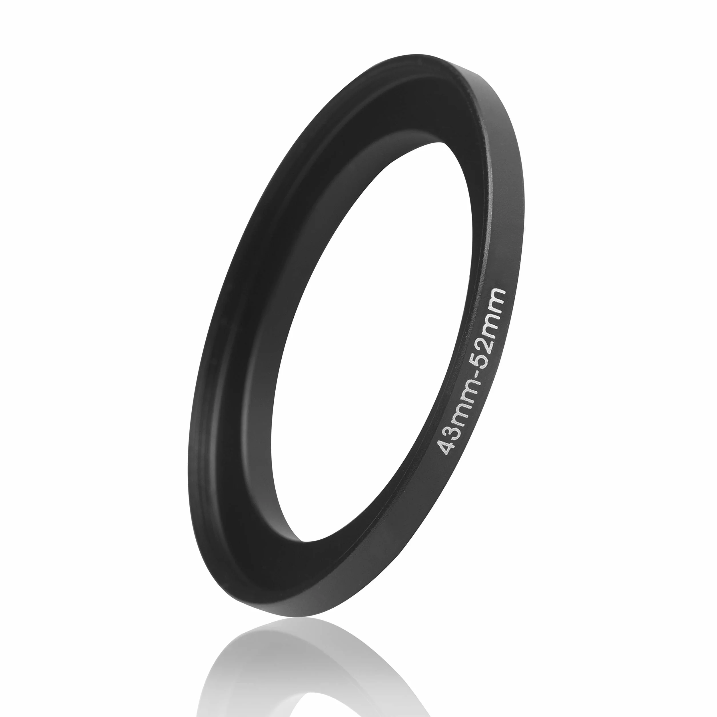 STEP UP Filter Adapter, anello adattatore del filtro, In alluminio fresato a CNC (43mm – 52mm)