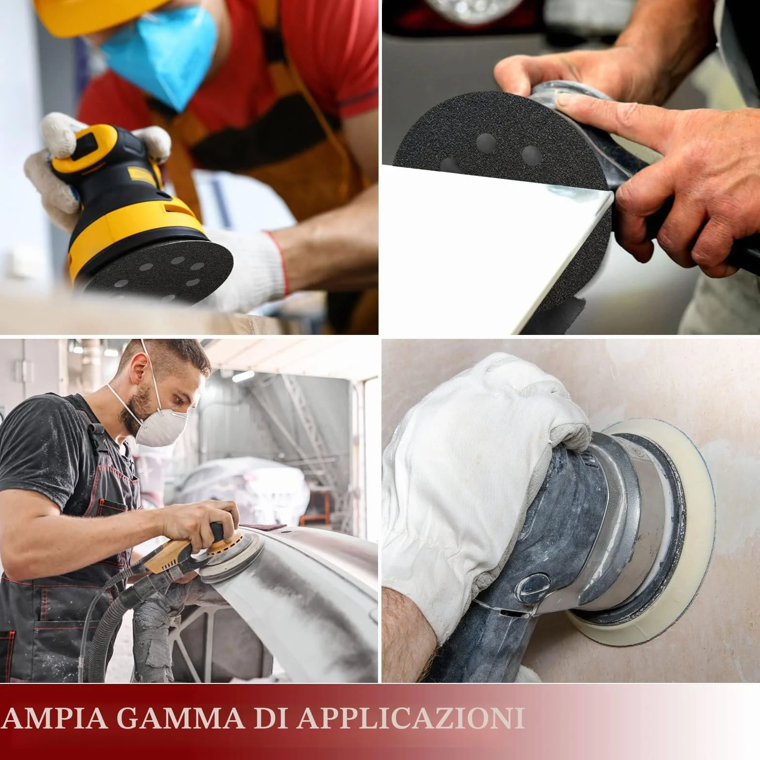 STEBRUAM 125mm Dischi Abrasivi Carta Vetrata Carburo di Silicio 80 Pezzi 8 Fori per Levigatrici Orbitali