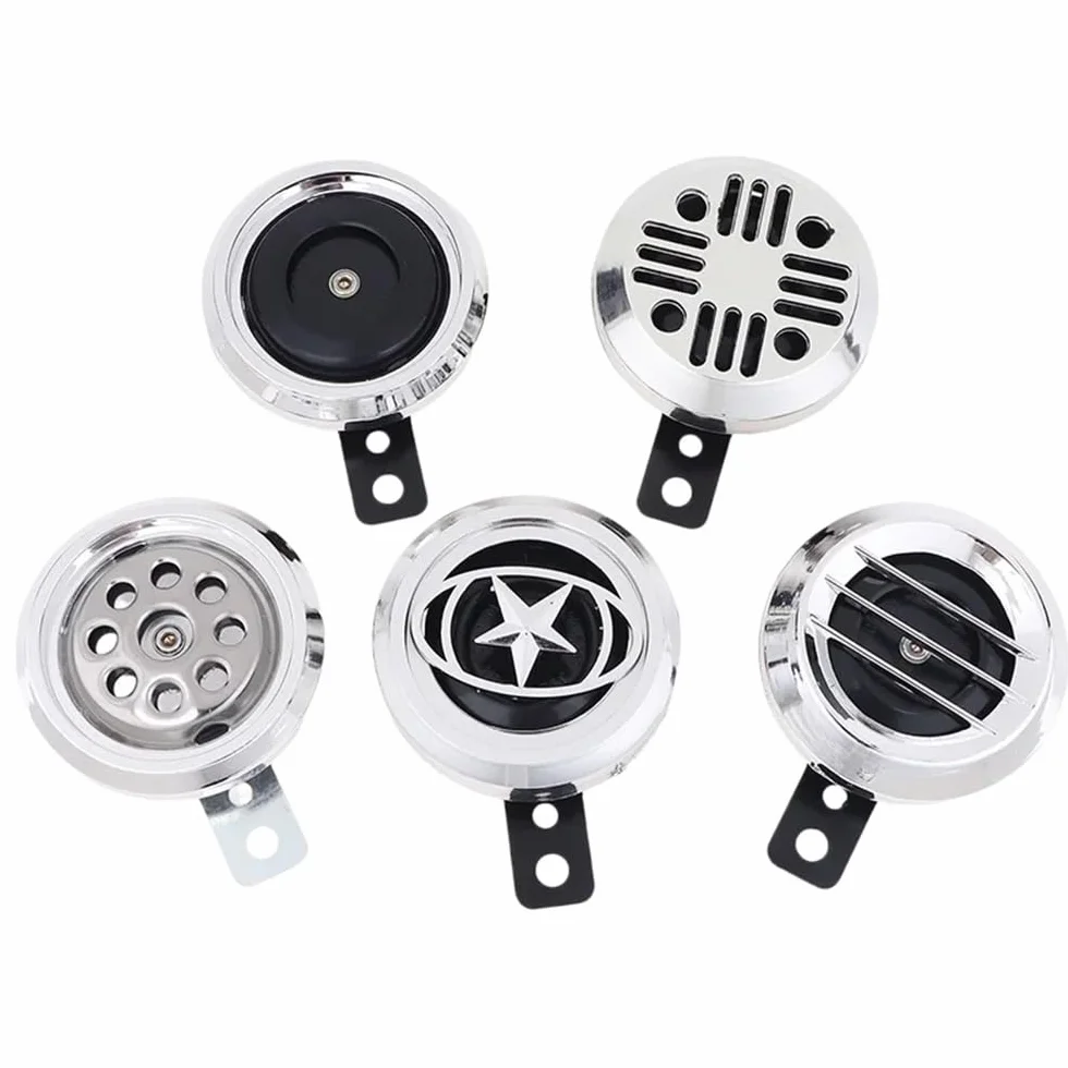 Amplificatore Altoparlanti Altoparlante Universale Da Bacino 12V/48V/60V - Anello Cromato Con Cover Protettiva Per Tricicli, Motociclette