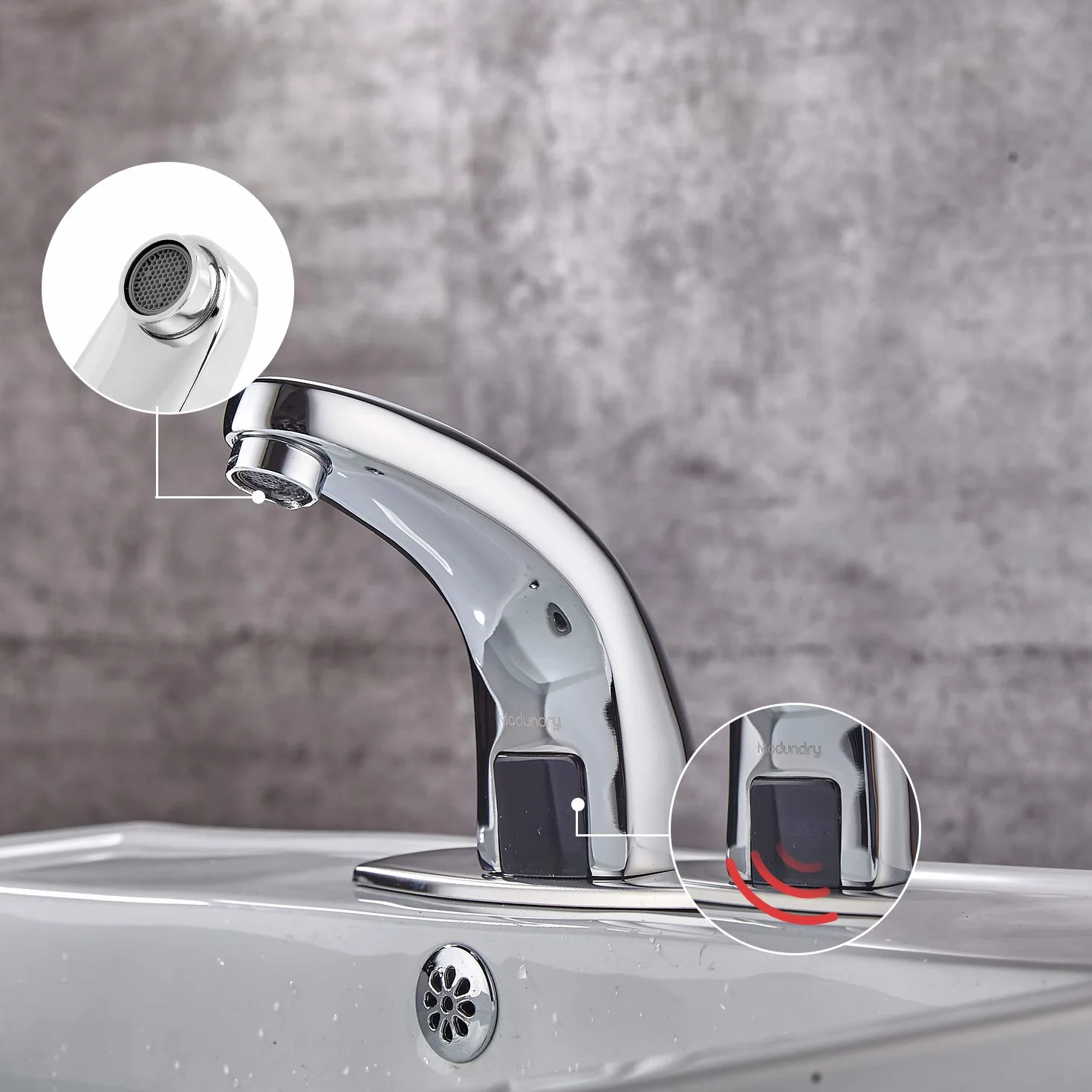 Rubinetto Automatico Touchless con Sensore ad Infrarossi per Lavandini Bagno