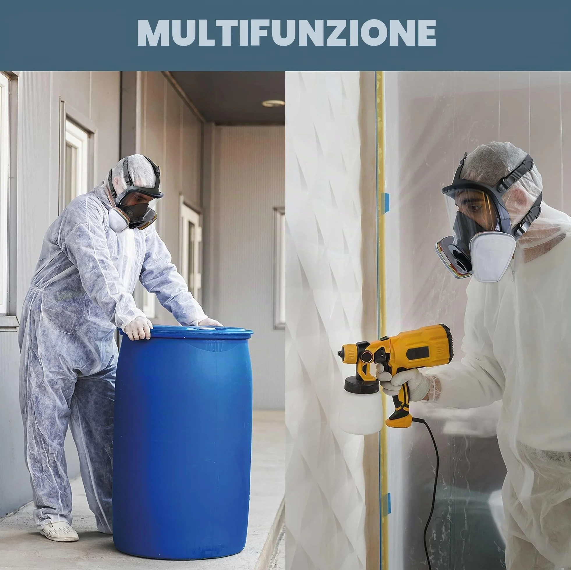 RHINO Maschera antigas integrale riutilizzabile per vapori organici e gas acidi