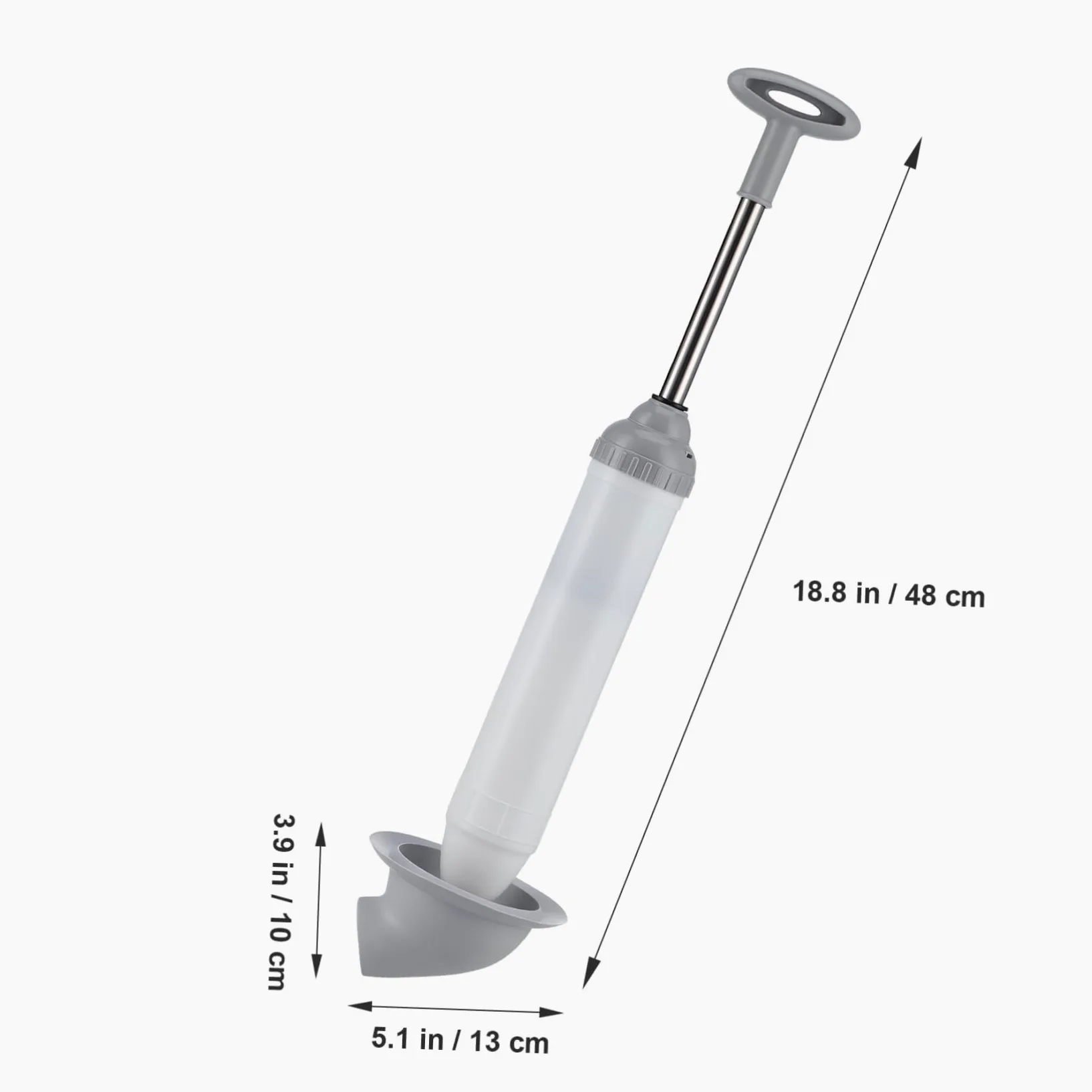 Angoily Sbloccatore WC ad Alta Pressione, Sturalavandini per Scarico Pavimento, Testina Curva, Struttura Robusta in Acciaio Inox e Pp, Bagno e Cucina