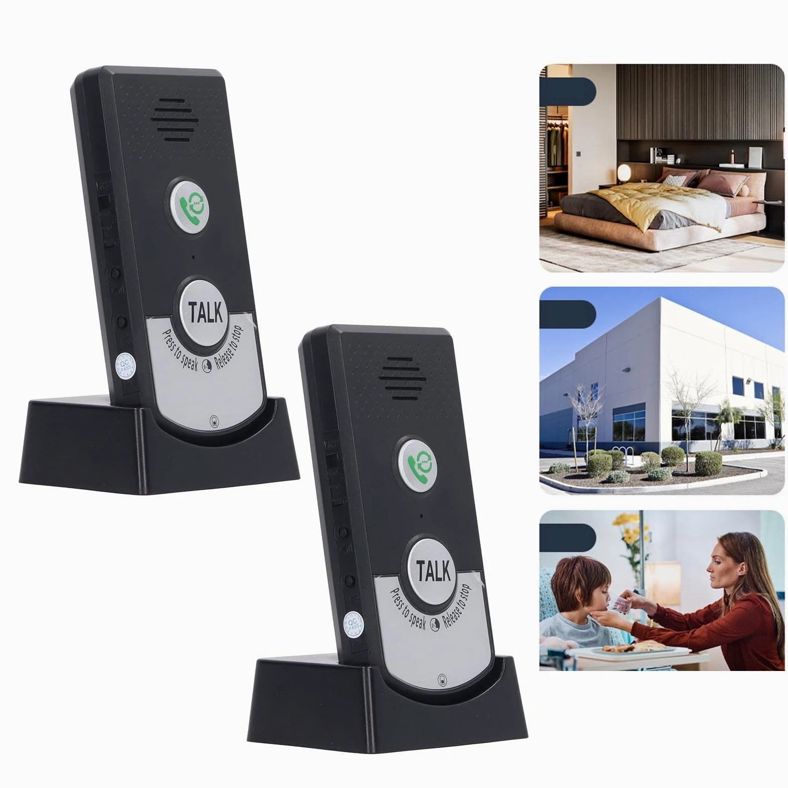 H8 Campanelli Citofonici Wireless, Citofono Vocale Bidirezionale Campanello Citofono Intercomunicador Campanello Elettronico Impermeabile, Batteria Ricaricabile 2000mAh