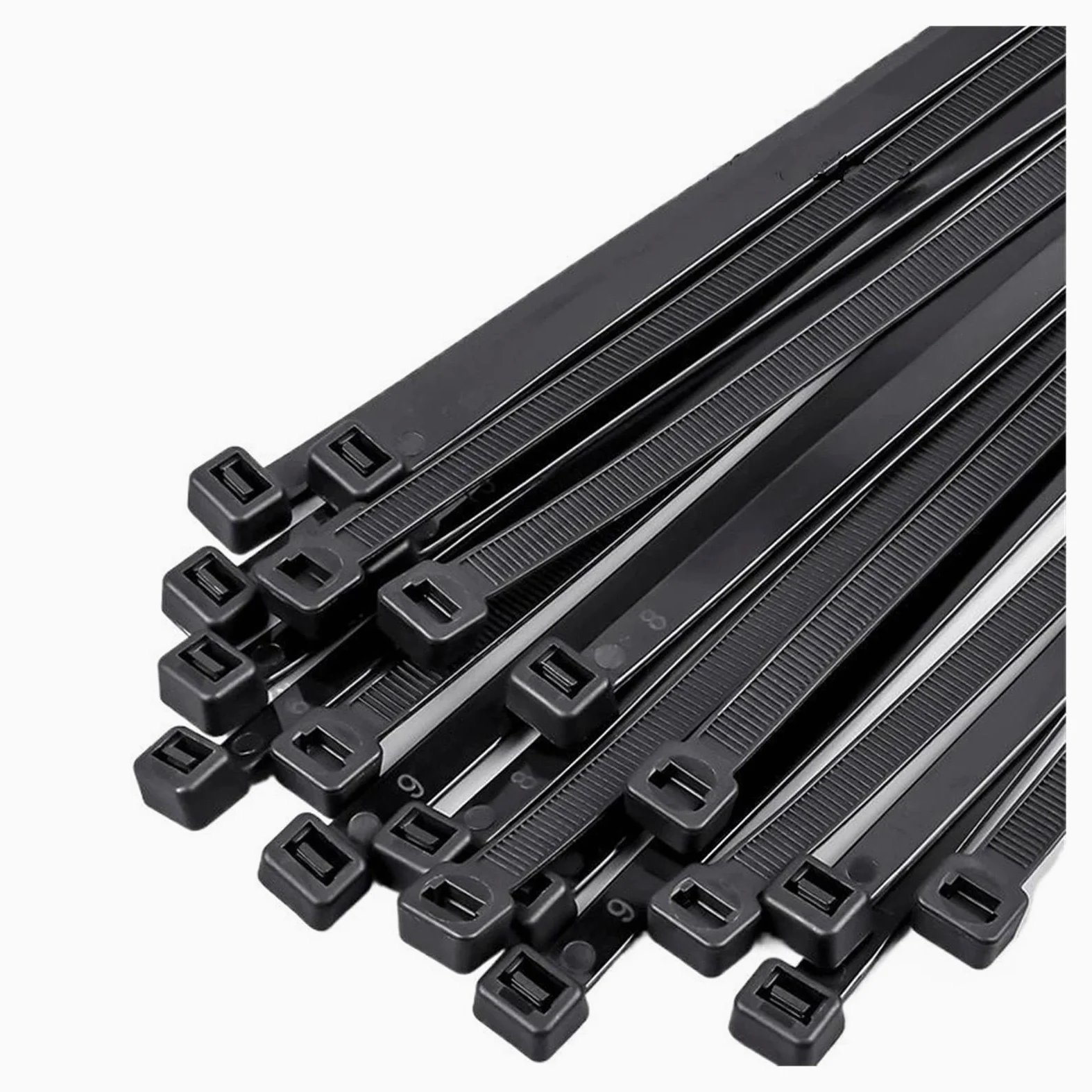 Fascette fermacavi bianche da 500/1000 pezzi, fascette fermacavi in ​​nylon autobloccanti for il raggruppamento dei cavi Organizzatore Cavi(Black,2.5x300 (500pcs))