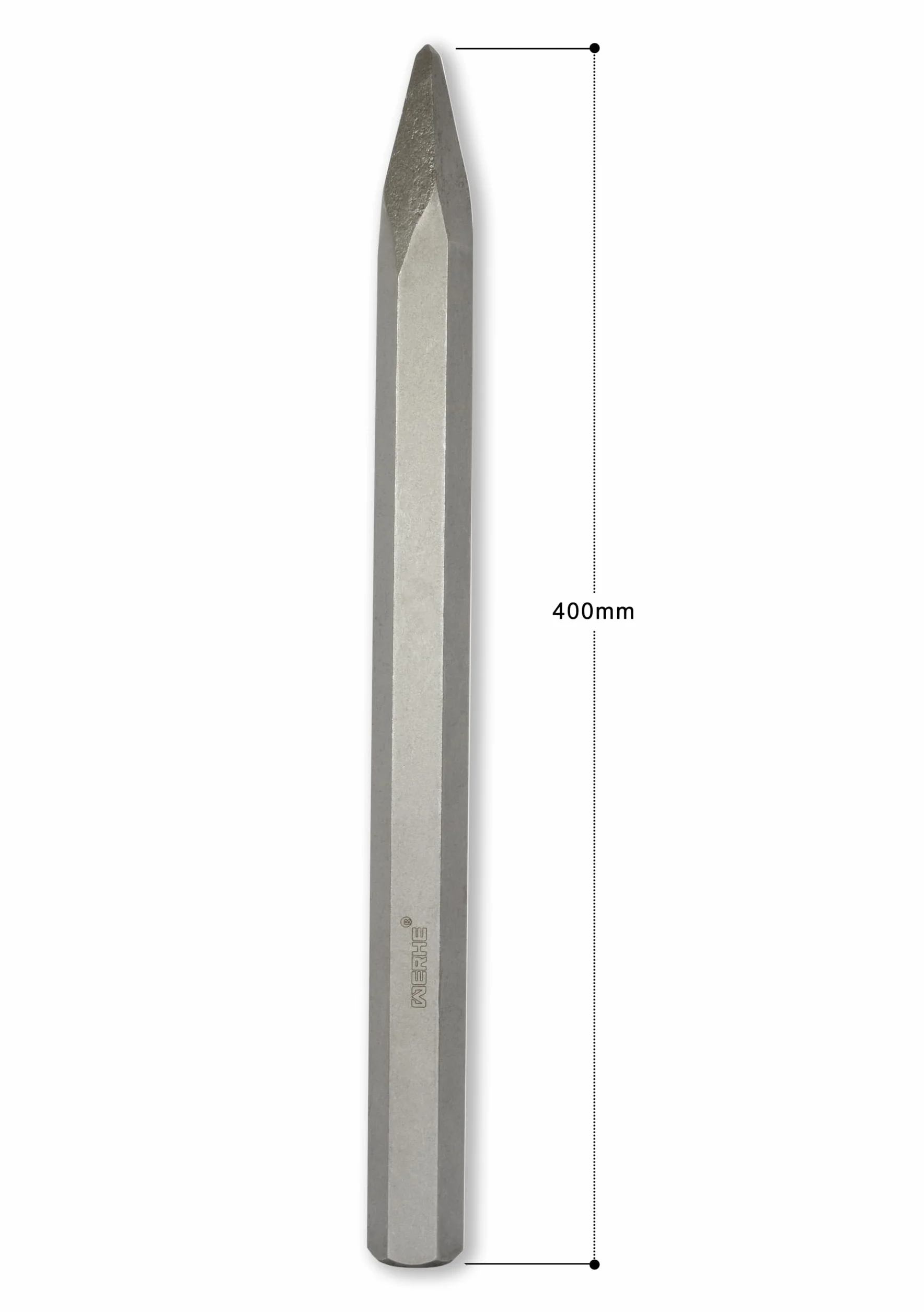 Scalpello a punta 28x400mm Acciaio robusto HEX28 per martello demolitore calcestruzzo muratura
