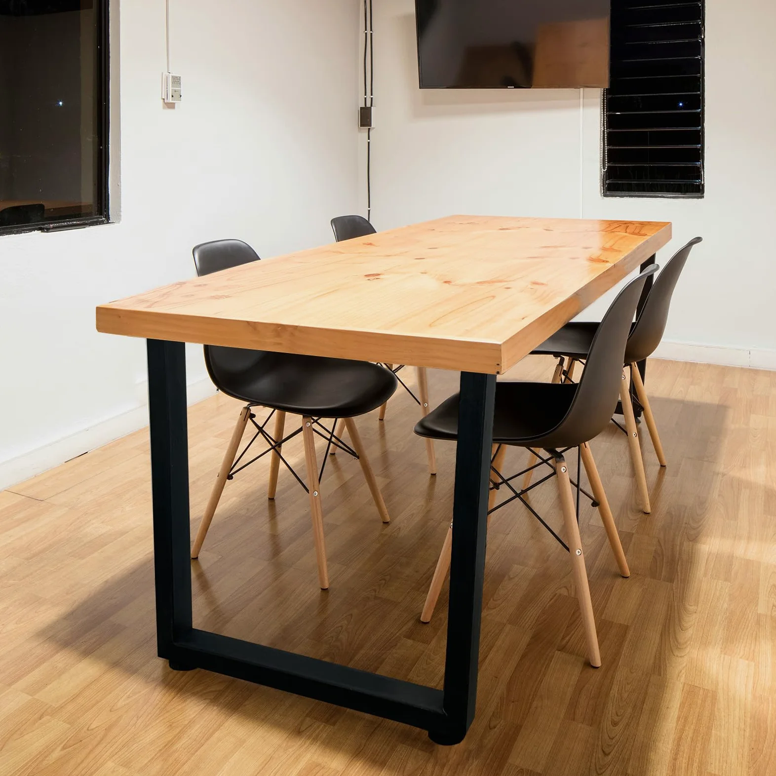 Jahof Gambe per Tavolo Rettangolari, Set di 2 Piedi per Mobili Industriali, Gambe in Metallo per Tavolo da Pranzo, Scrivania (W70 x H70 cm)