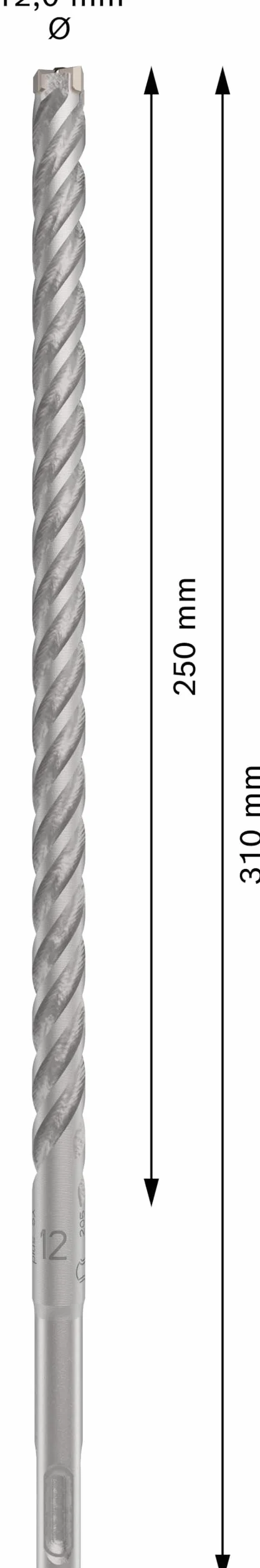 BOSCH Broca SDS-PLUS-5X 12 x250 x310