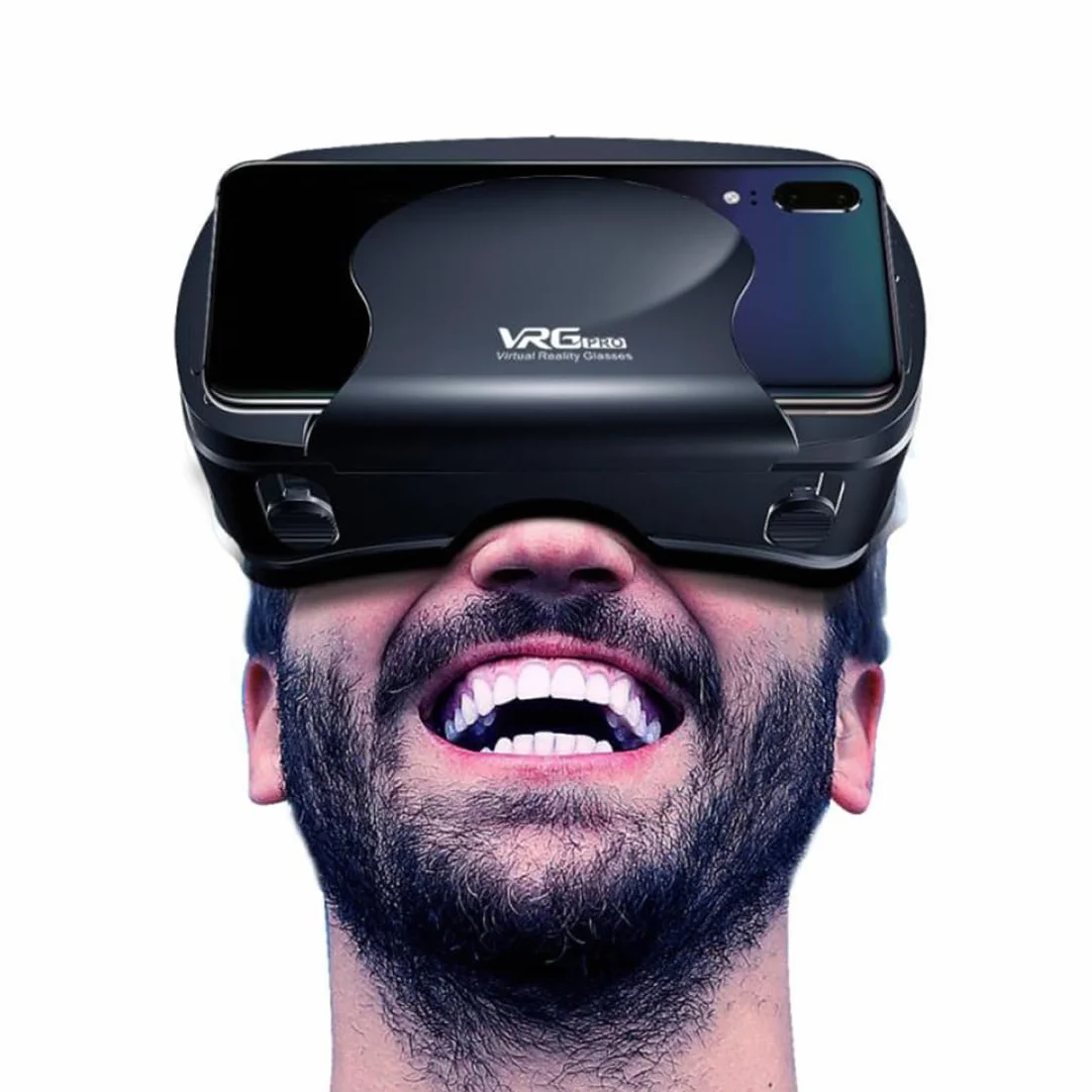 Occhiali per cuffie VR Schermo intero 3D Realtà virtuale grandangolare visiva VRG Pro per giochi di film per smartphone