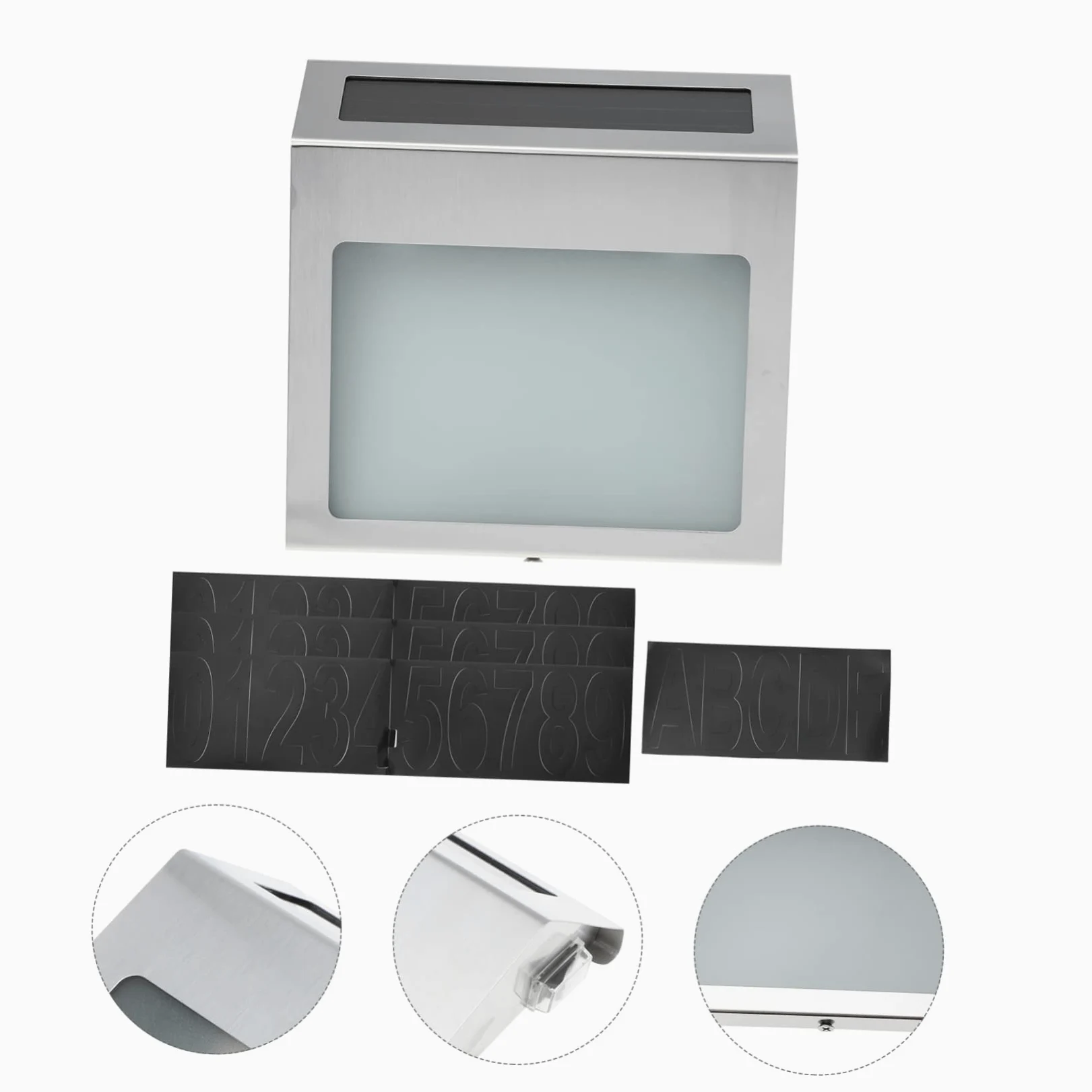 jojofuny Lampada Solare Per Numero Civico, Luce Solare Per Targa Porta, Set Di Luci Solari a Led Per Targa Porta, Durevole e Resistente Alle Intemperie, Ricarica Solare