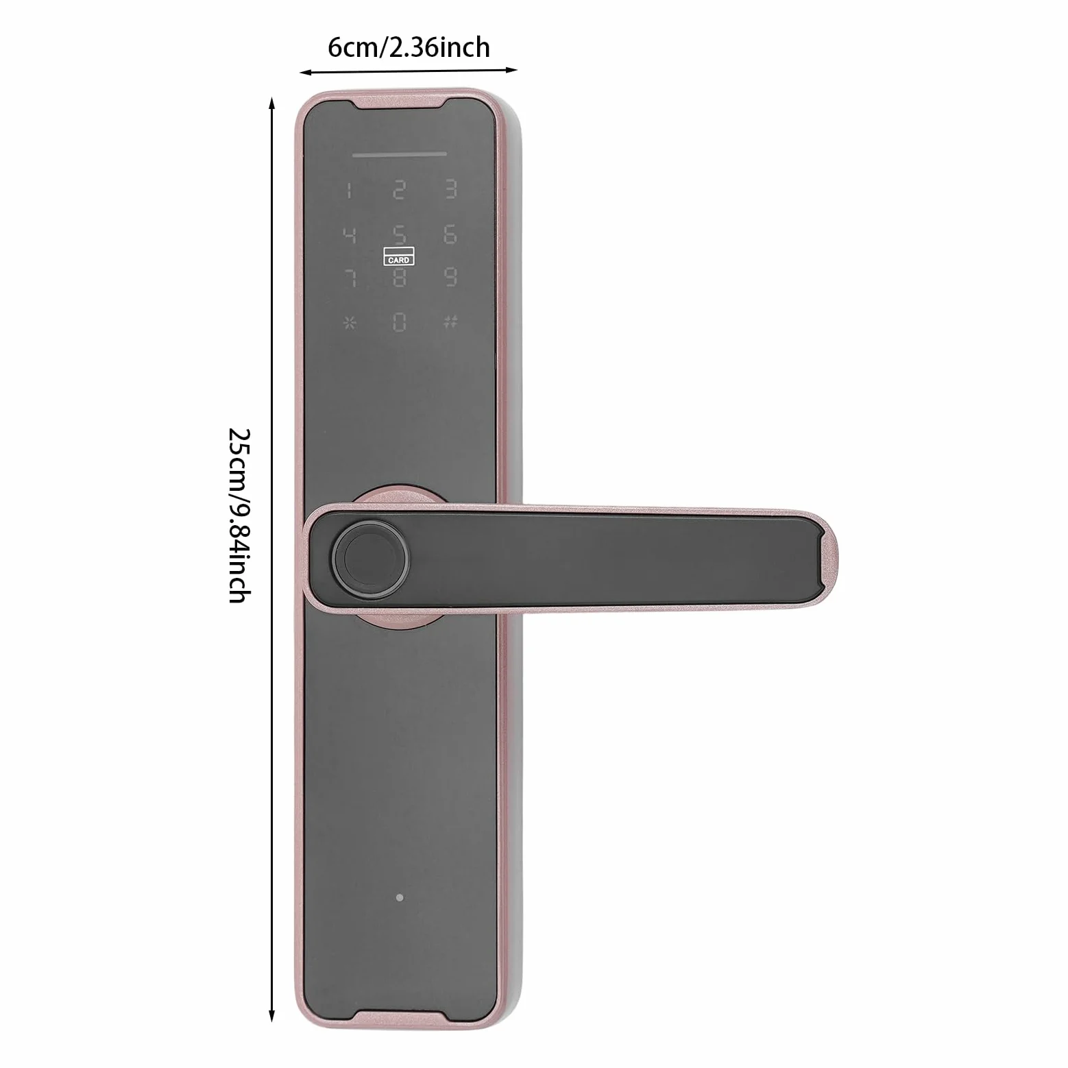 Serratura delle impronte digitali 5 in 1 serratura elettronica supporto del telecomando APP, serratura intelligente impronte digitali chiave scorrevole carta password sblocco (oro rosa)