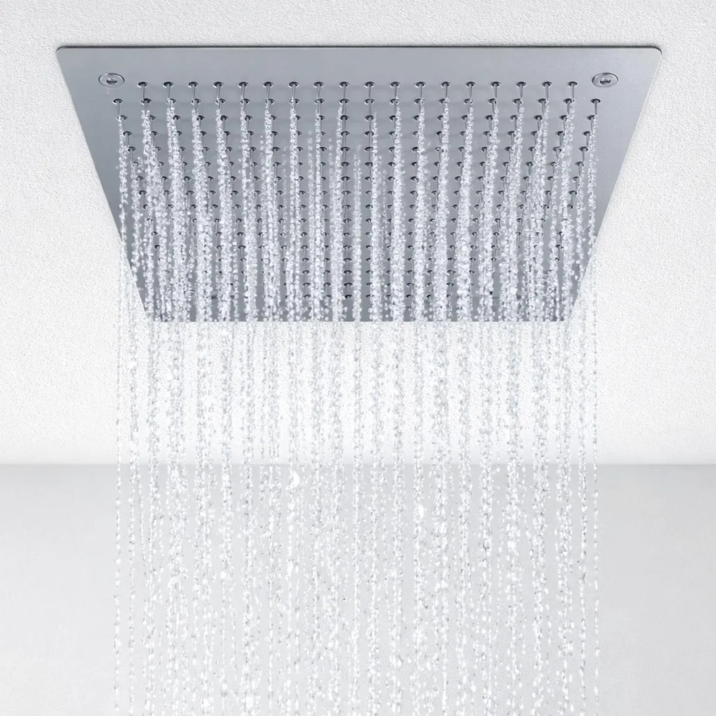 Soffione Doccia a Soffitto Installazione da Incasso Acciaio Inox Quadro