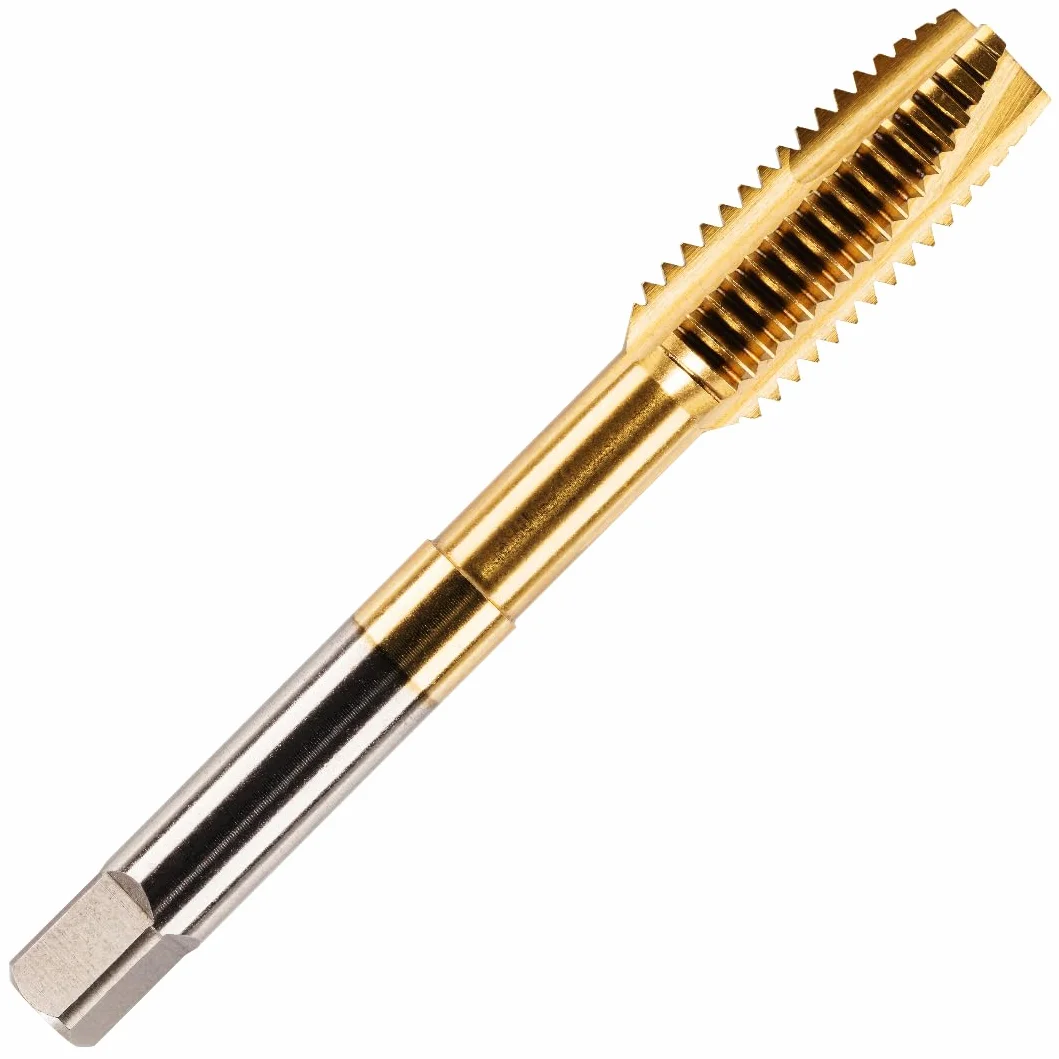Rennie Tools Maschio a spirale M16 x 2 HSS M2 rivestito in titanio TiN filettatura metrica grossa 16 mm per maschiatura fori passanti