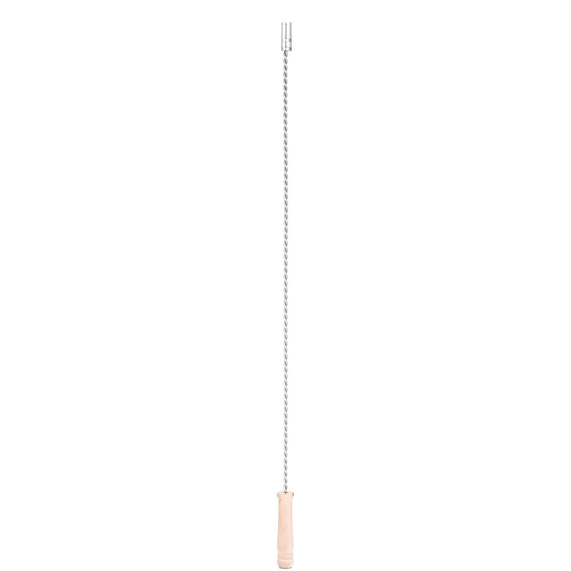 HOLZBRINK Stantuffo/Asta pulizia camini-canna fumaria dal basso flessibile con manico in legno, M12, 80cm